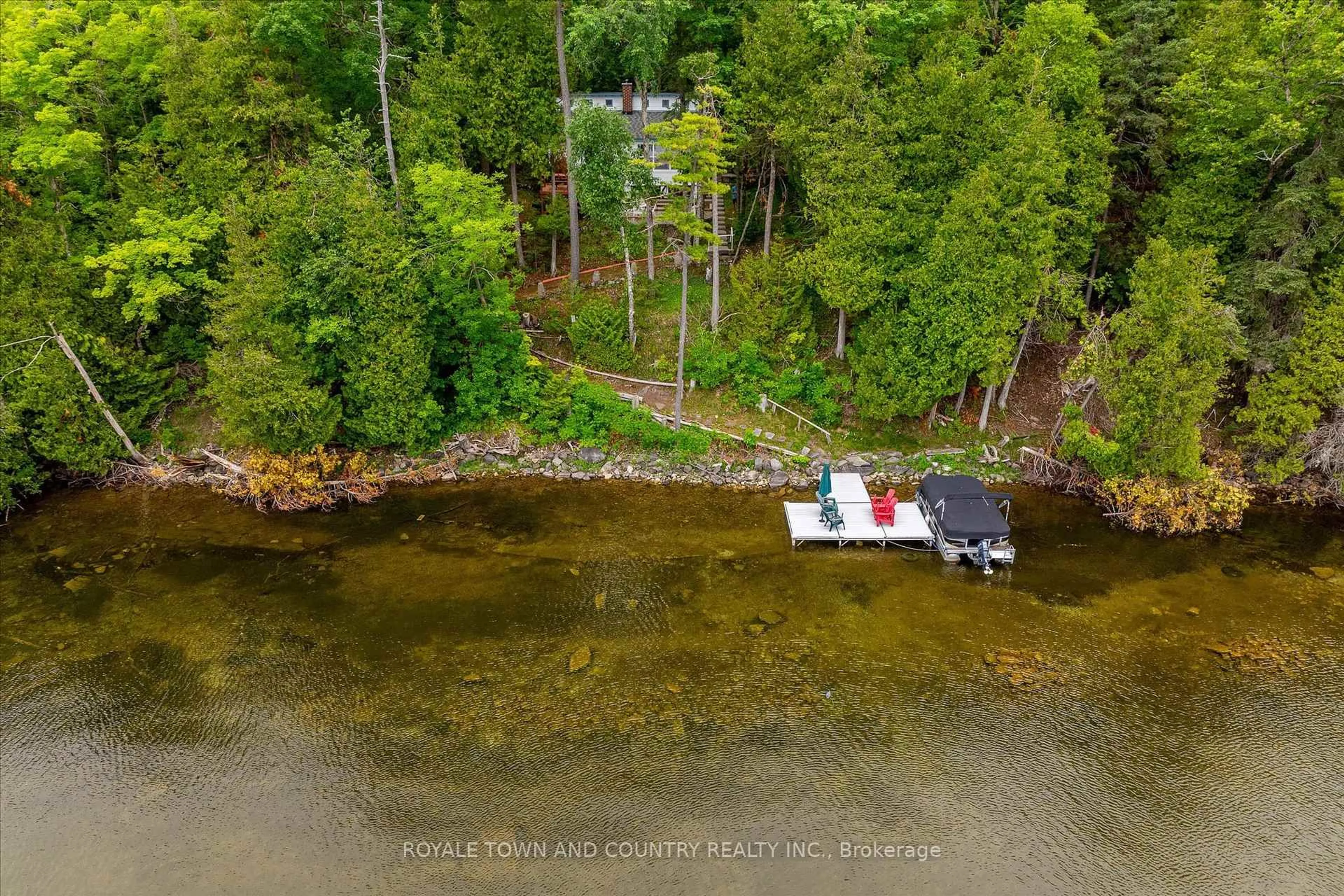 A pic from outside/outdoor area/front of a property/back of a property/a pic from drone, water/lake/river/ocean view for 154 FOREST LANE Rd, Kawartha Lakes Ontario K0M 1N0