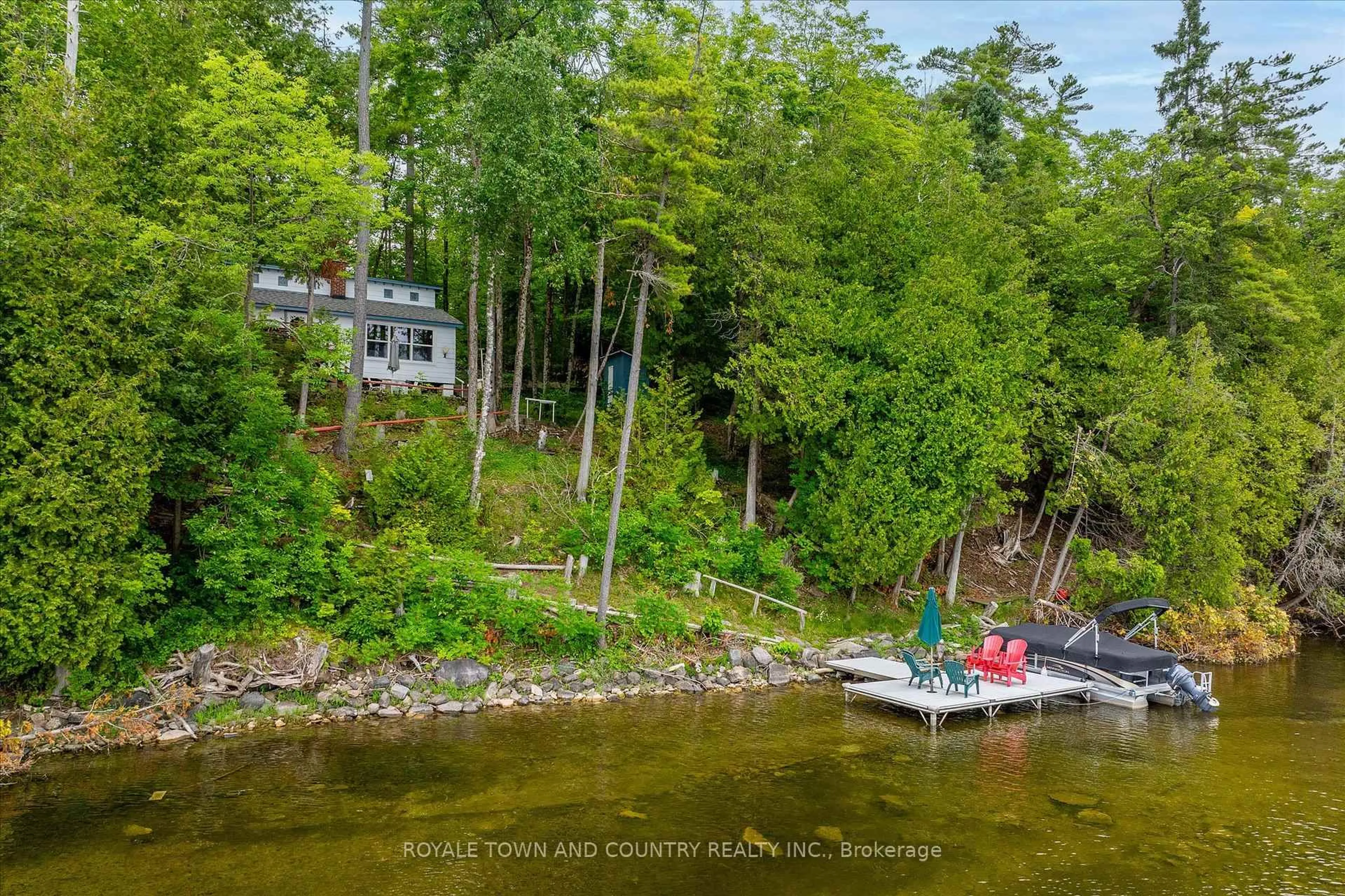 A pic from outside/outdoor area/front of a property/back of a property/a pic from drone, water/lake/river/ocean view for 154 FOREST LANE Rd, Kawartha Lakes Ontario K0M 1N0