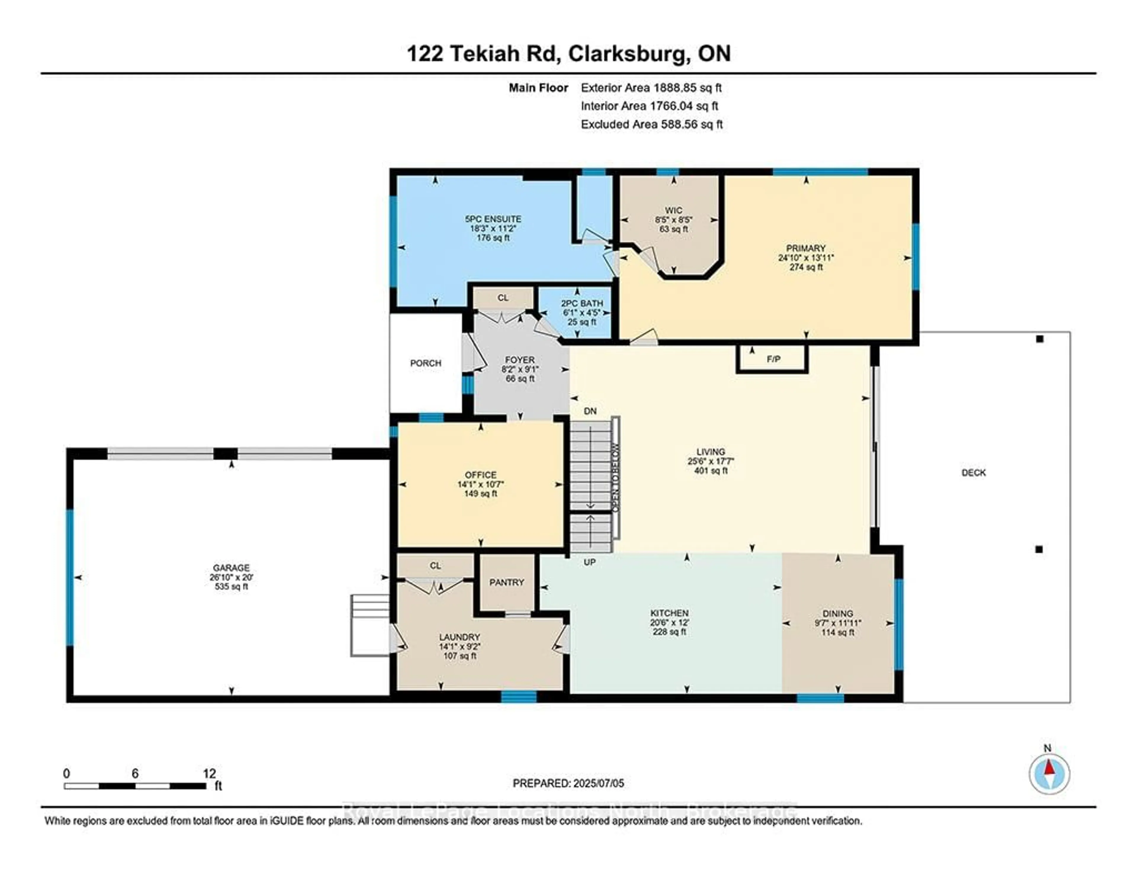 Floor plan for 122 Tekiah Rd, Blue Mountains Ontario N0H 1J0