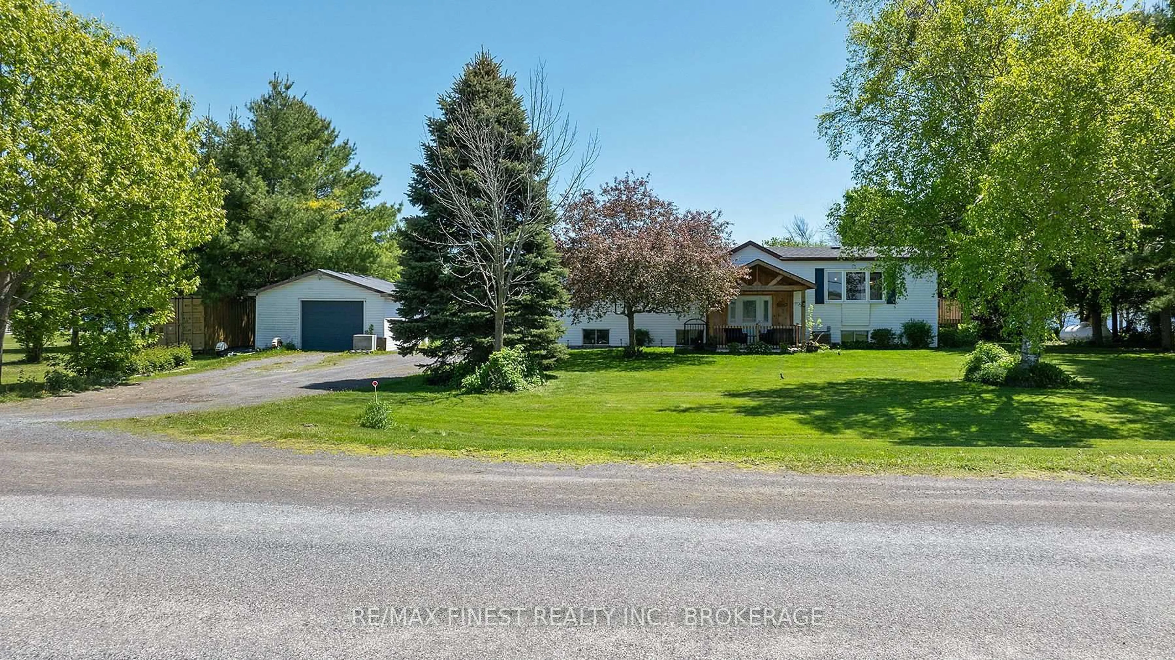 A pic from outside/outdoor area/front of a property/back of a property/a pic from drone, street for 4225 County Road 9, Napanee Ontario K7R 3K8