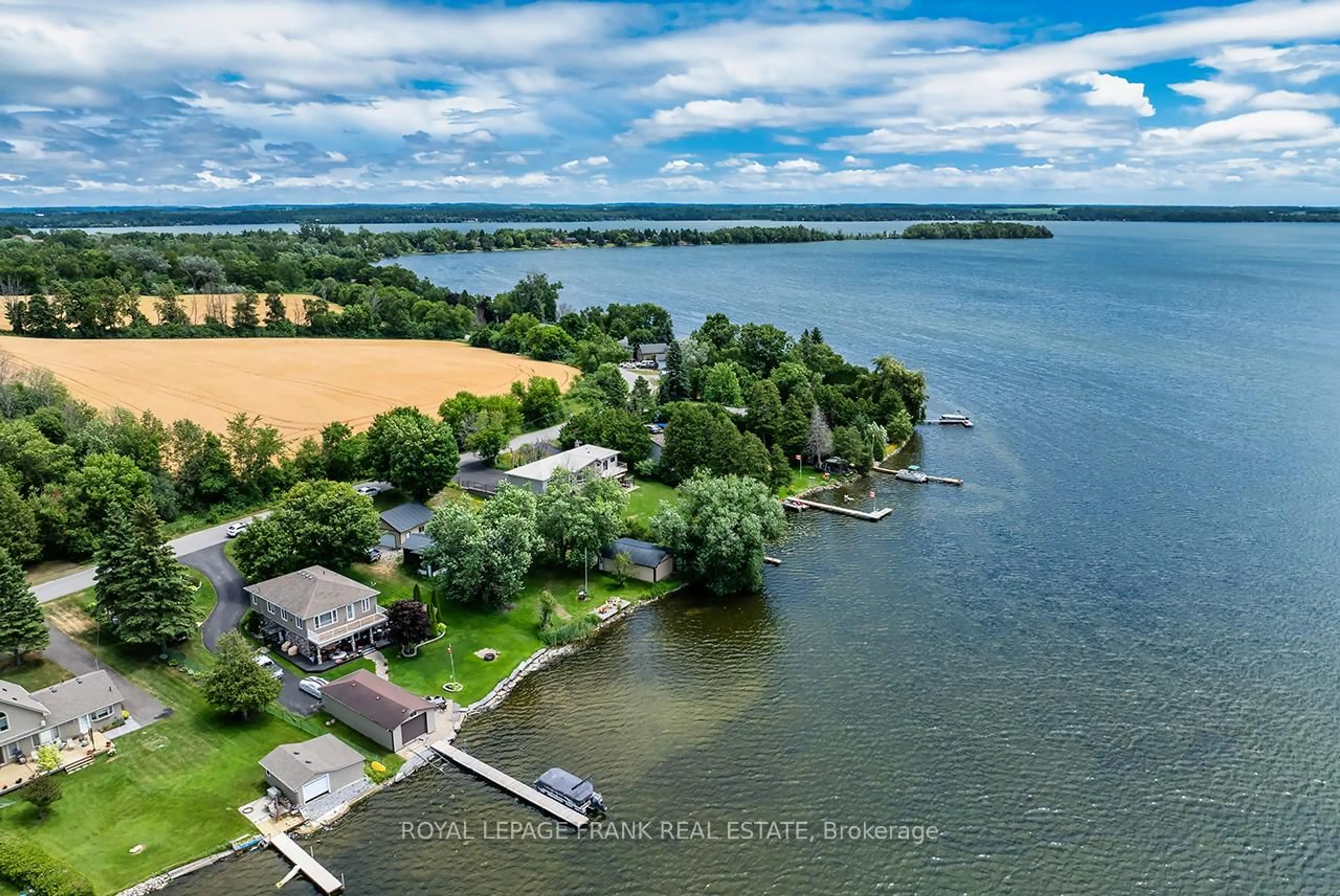 A pic from outside/outdoor area/front of a property/back of a property/a pic from drone, water/lake/river/ocean view for 115 Oakdene Cres, Kawartha Lakes Ontario K0M 2C0