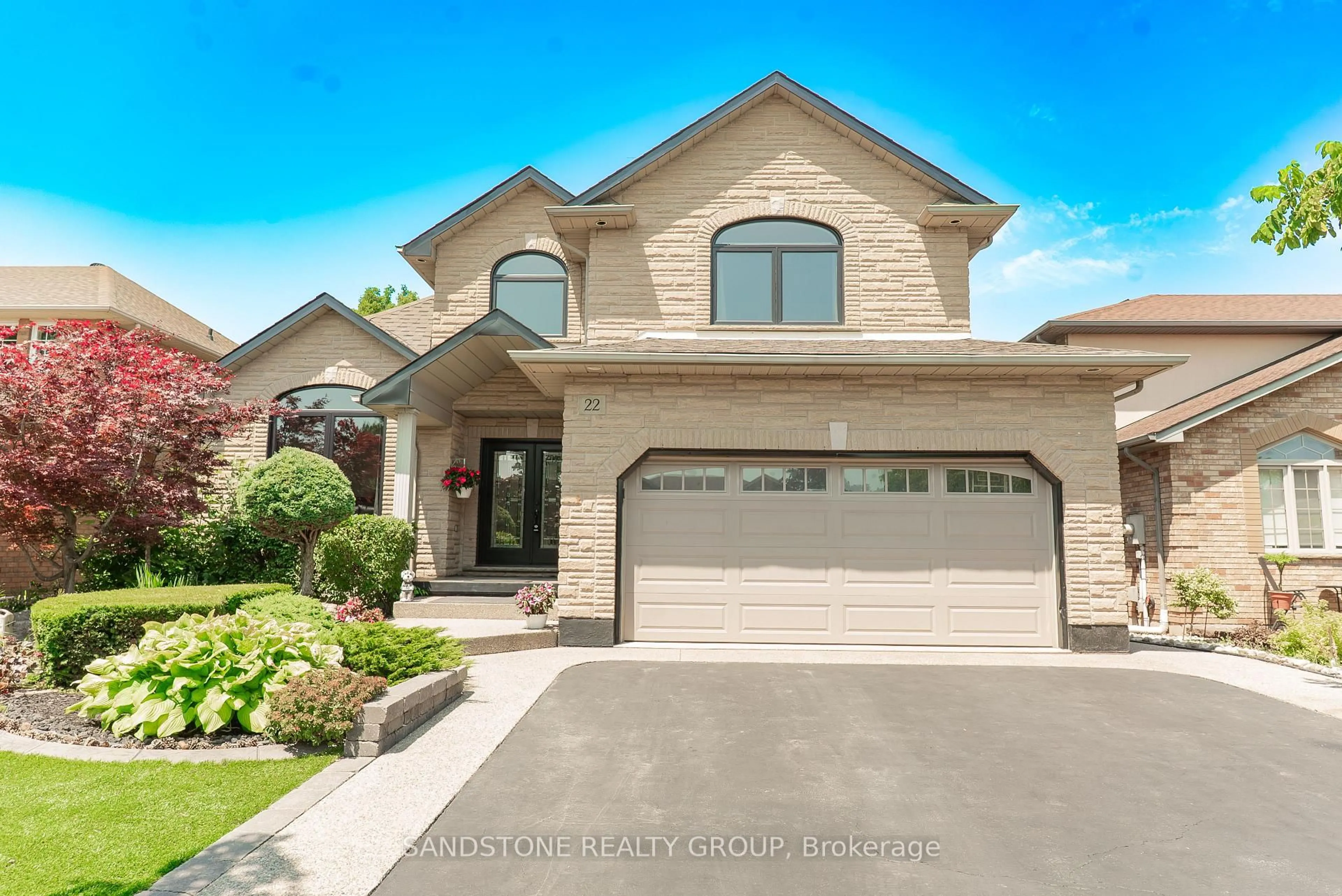 Home with brick exterior material, street for 22 Tuscani Dr, Hamilton Ontario L8E 5W4