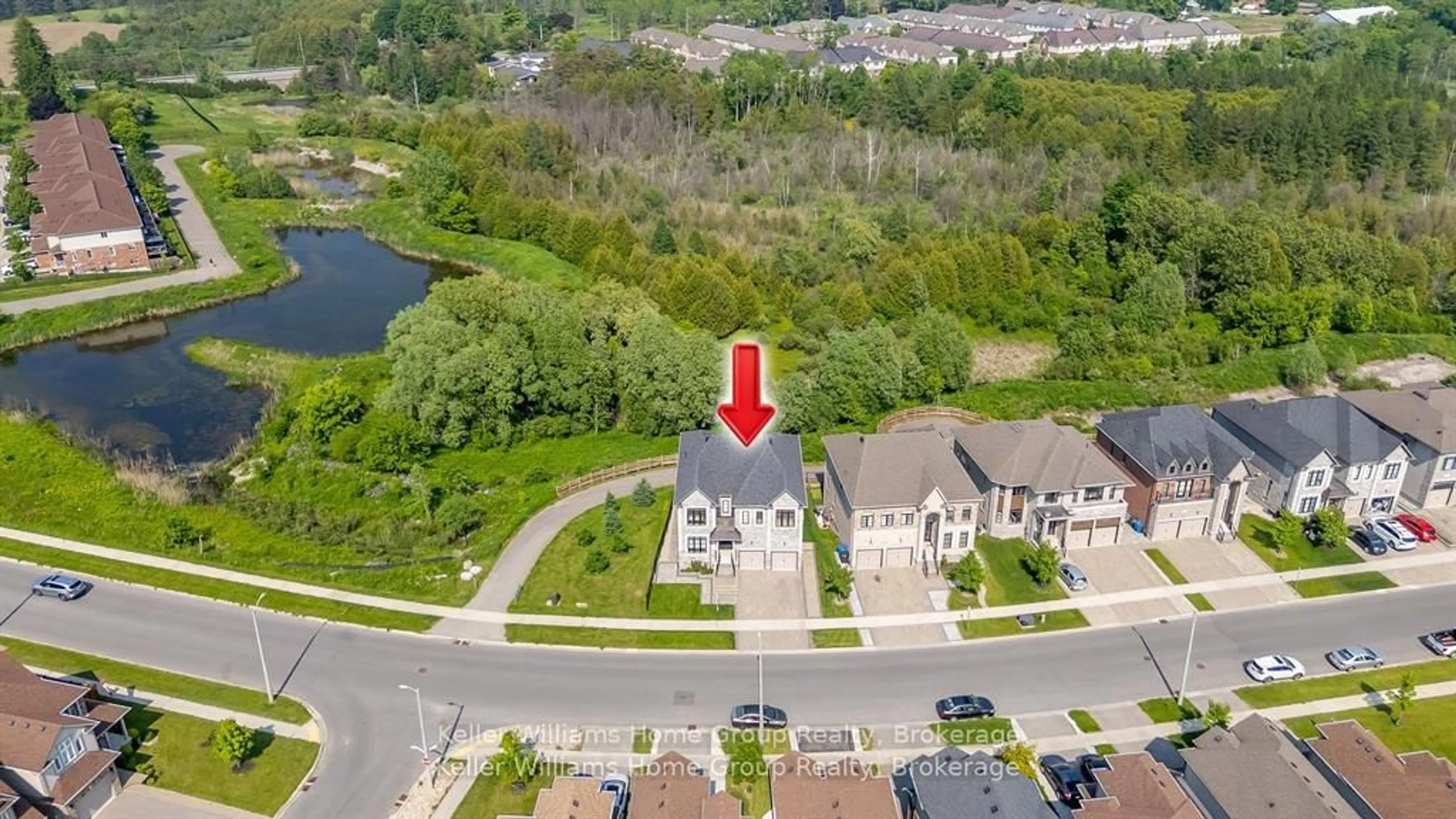 A pic from outside/outdoor area/front of a property/back of a property/a pic from drone, water/lake/river/ocean view for 289 Macalister Blvd, Guelph Ontario N1G 0E6