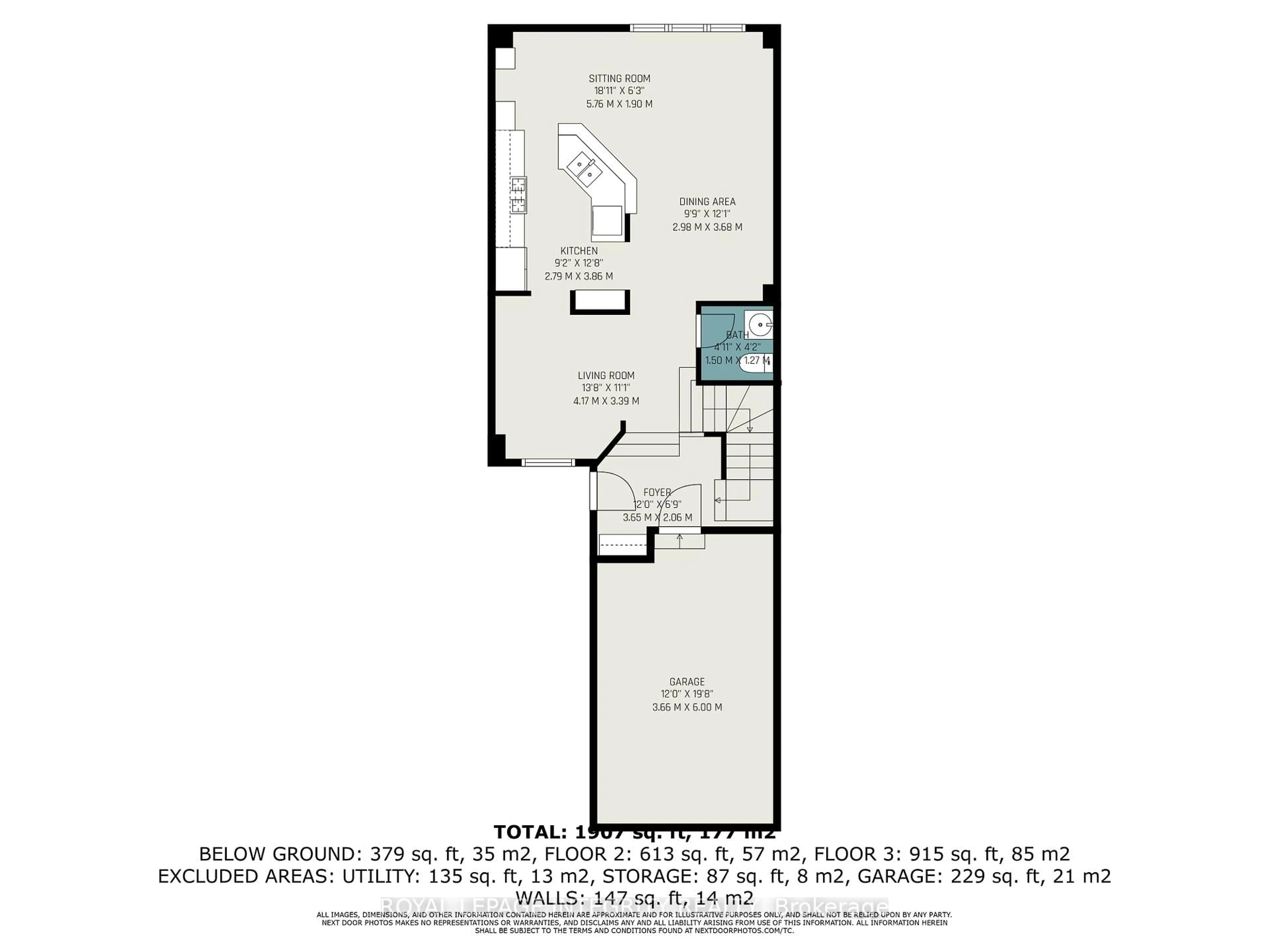 Floor plan for 85 Evelyn Powers Private, Ottawa Ontario K2S 0E1