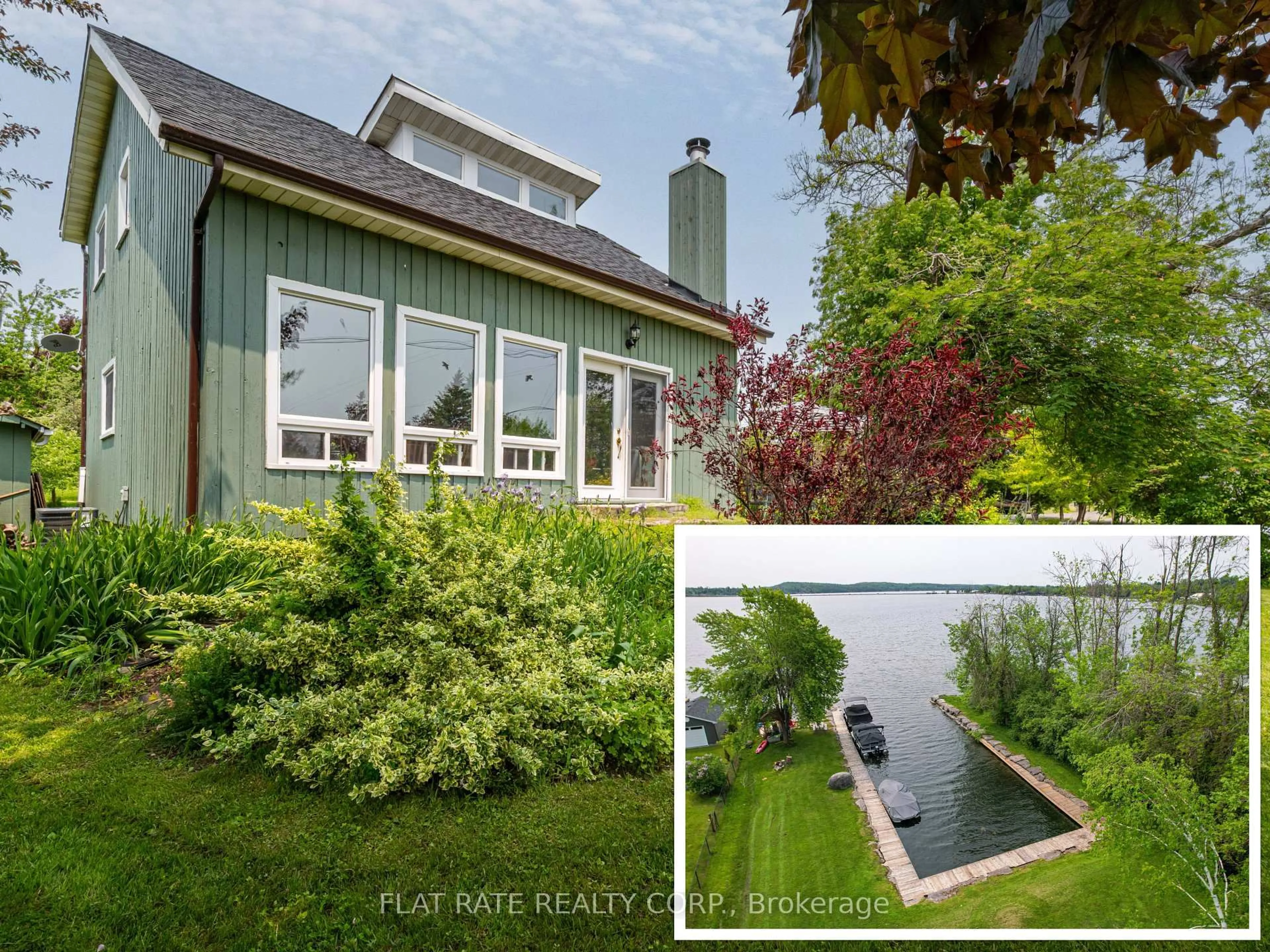 A pic from outside/outdoor area/front of a property/back of a property/a pic from drone, water/lake/river/ocean view for 610 Brick Rd, Selwyn Ontario K0L 1T0