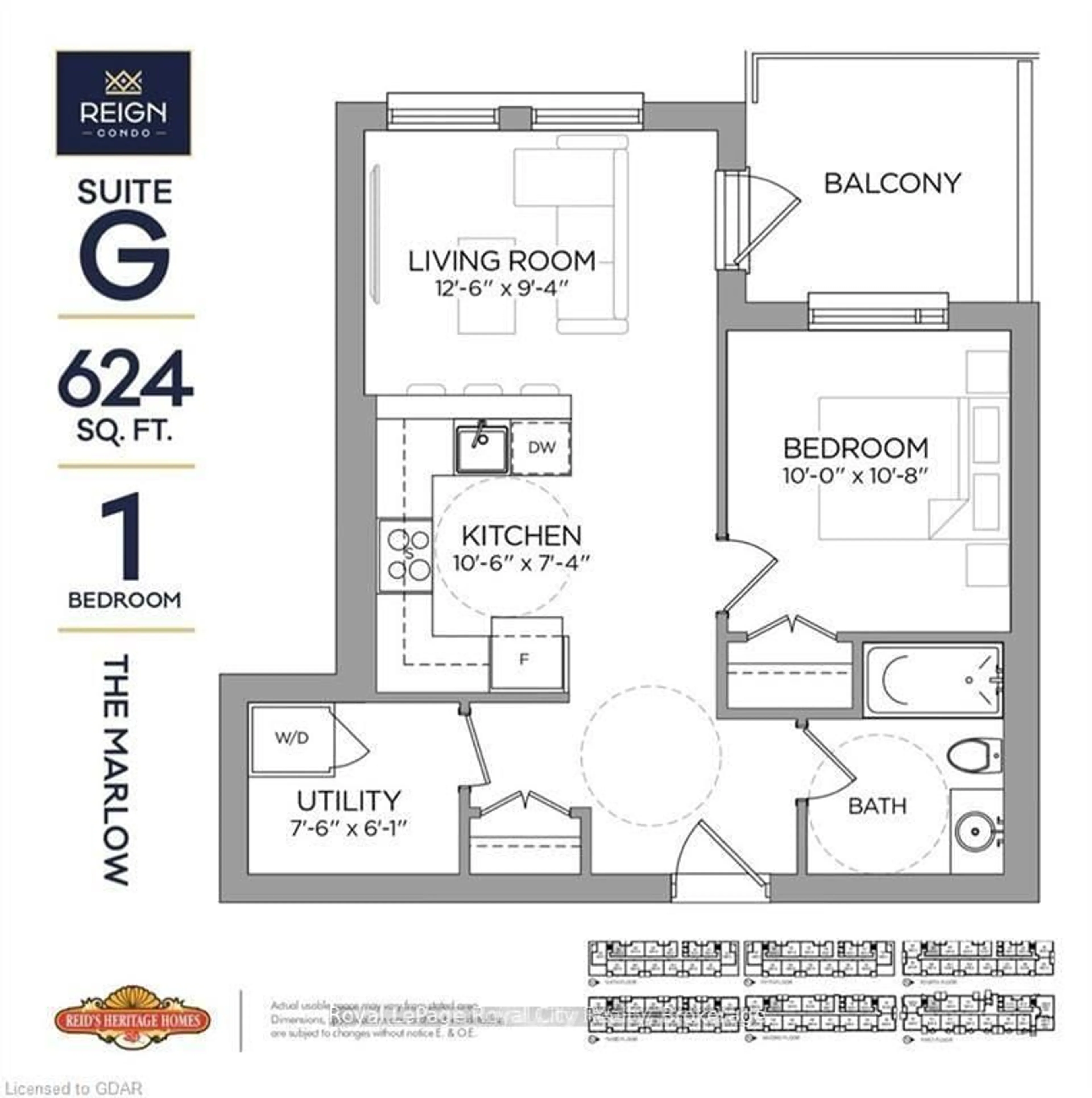 Floor plan for 26 Lowes Rd #503, Guelph Ontario N1G 4X2