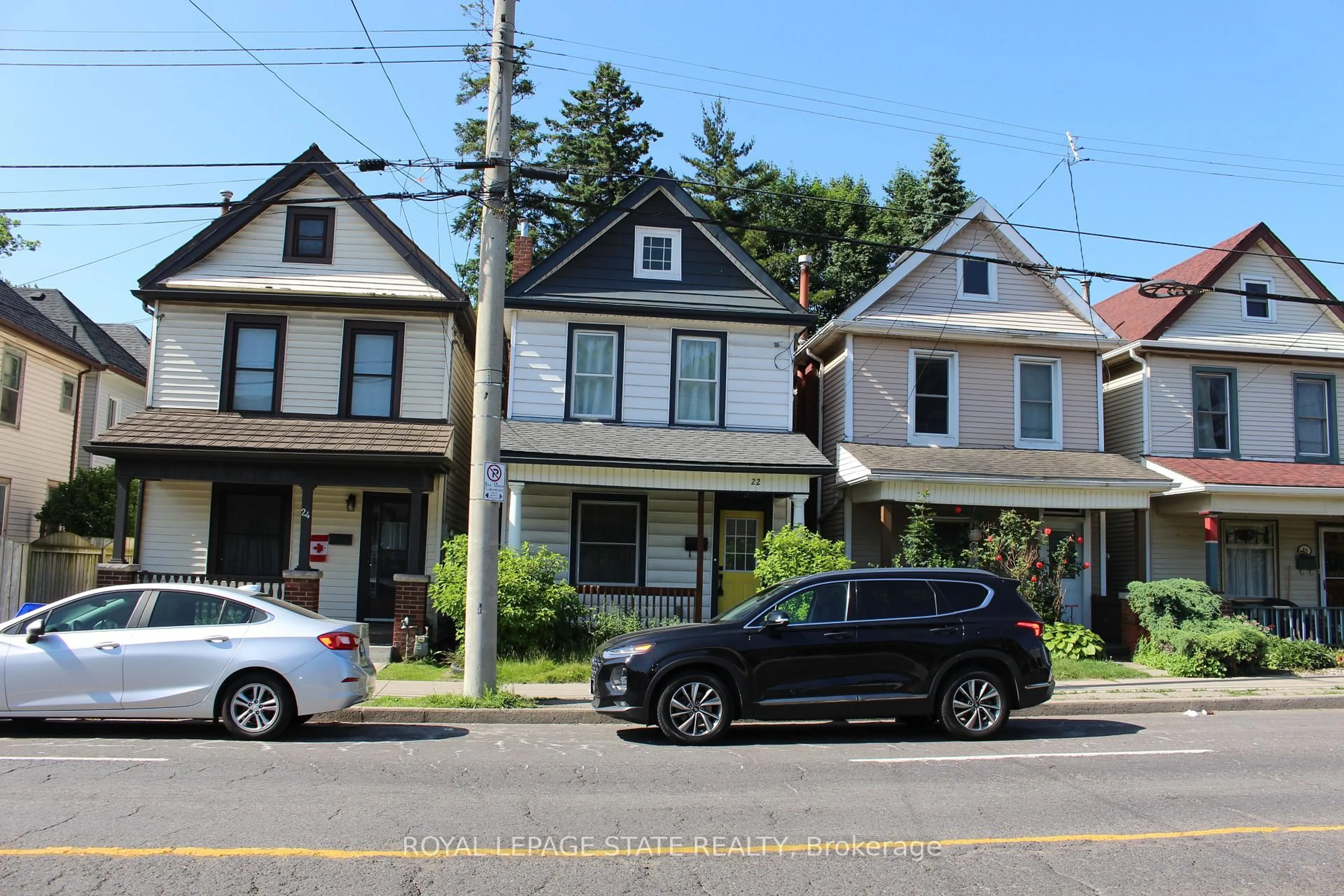 A pic from outside/outdoor area/front of a property/back of a property/a pic from drone, street for 22 Burlington St, Hamilton Ontario L8L 4G2