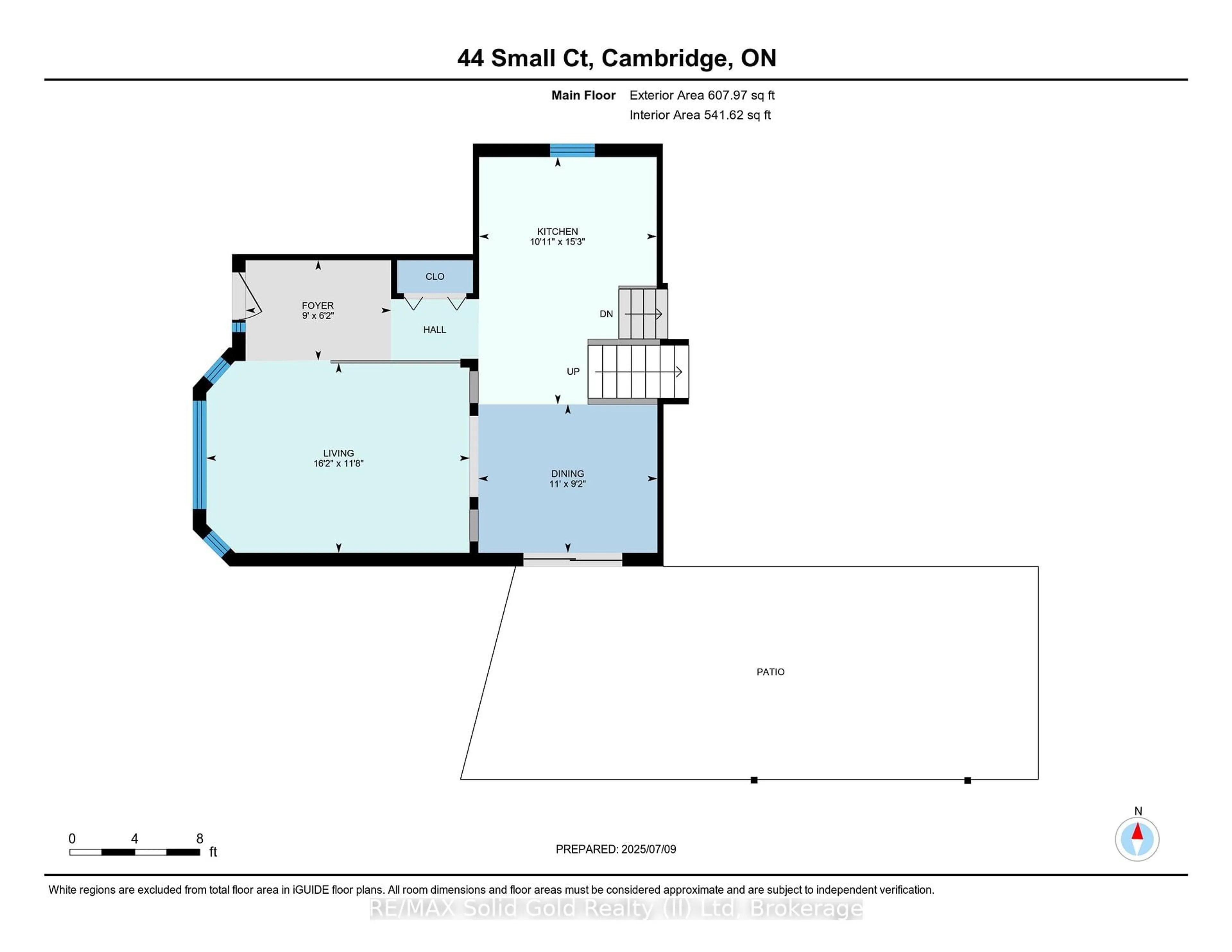 Floor plan for 44 Small Crt, Cambridge Ontario N1R 8M3