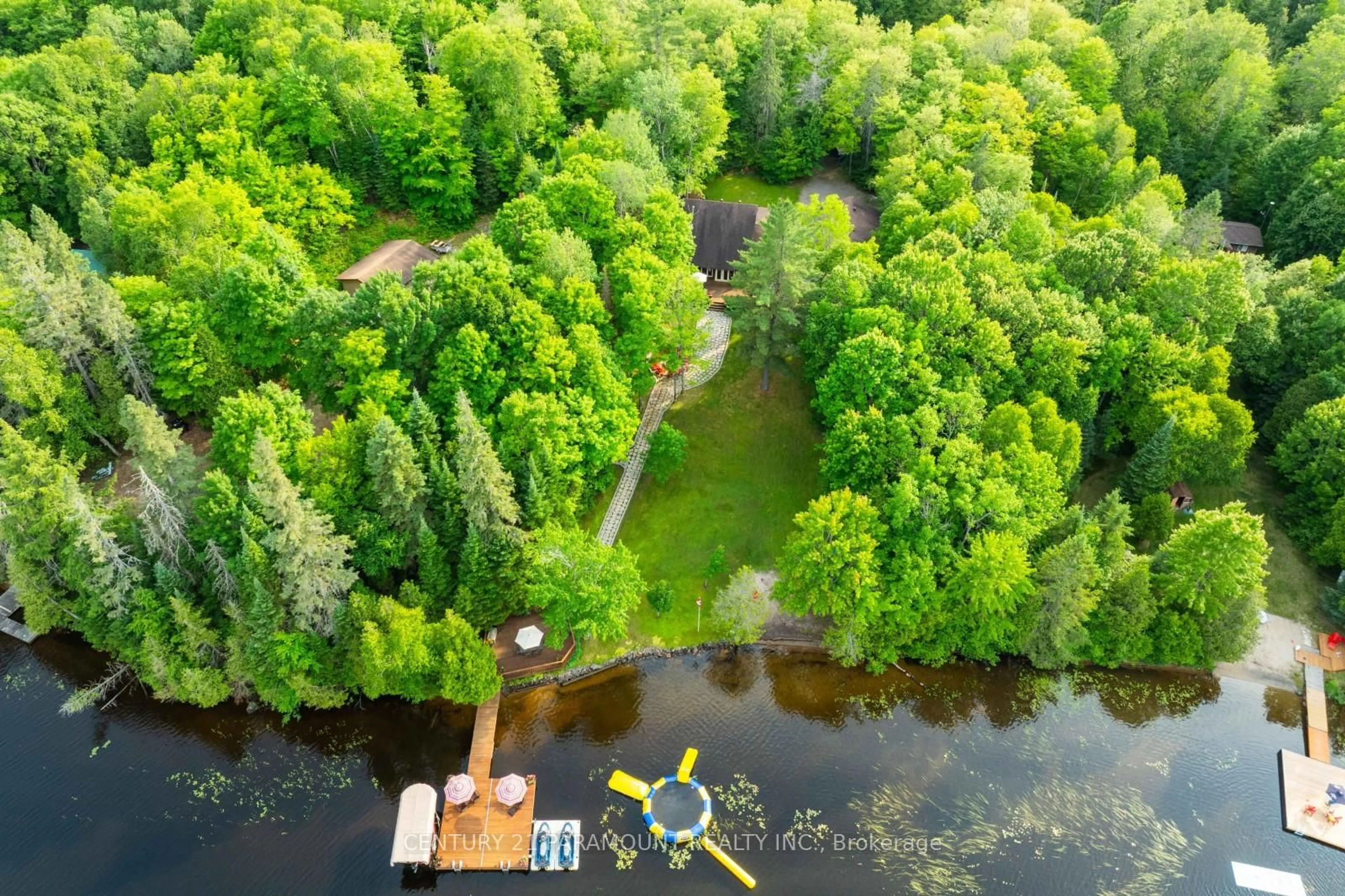 A pic from outside/outdoor area/front of a property/back of a property/a pic from drone, water/lake/river/ocean view for 775 ROSSKOPF ROAD, Magnetawan Ontario P0A 1C0