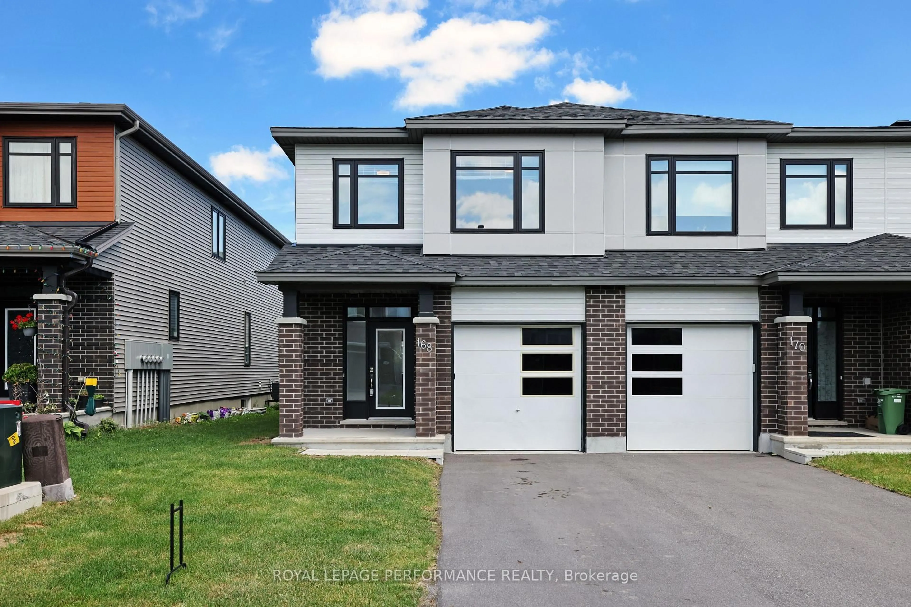 Home with brick exterior material, street for 168 Angelonia Cres, Ottawa Ontario K1T 0Y5