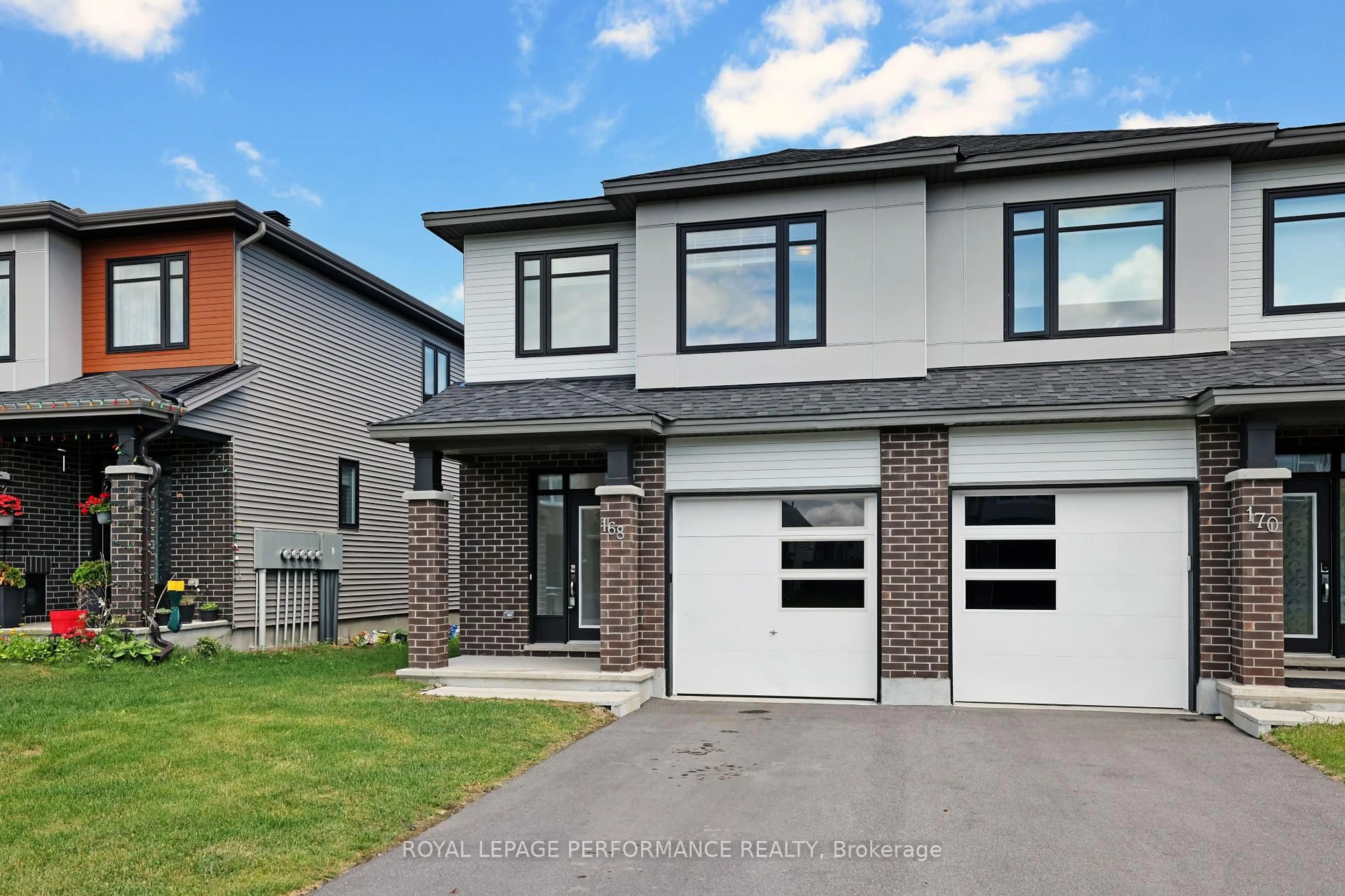 Home with brick exterior material, street for 168 Angelonia Cres, Ottawa Ontario K1T 0Y5