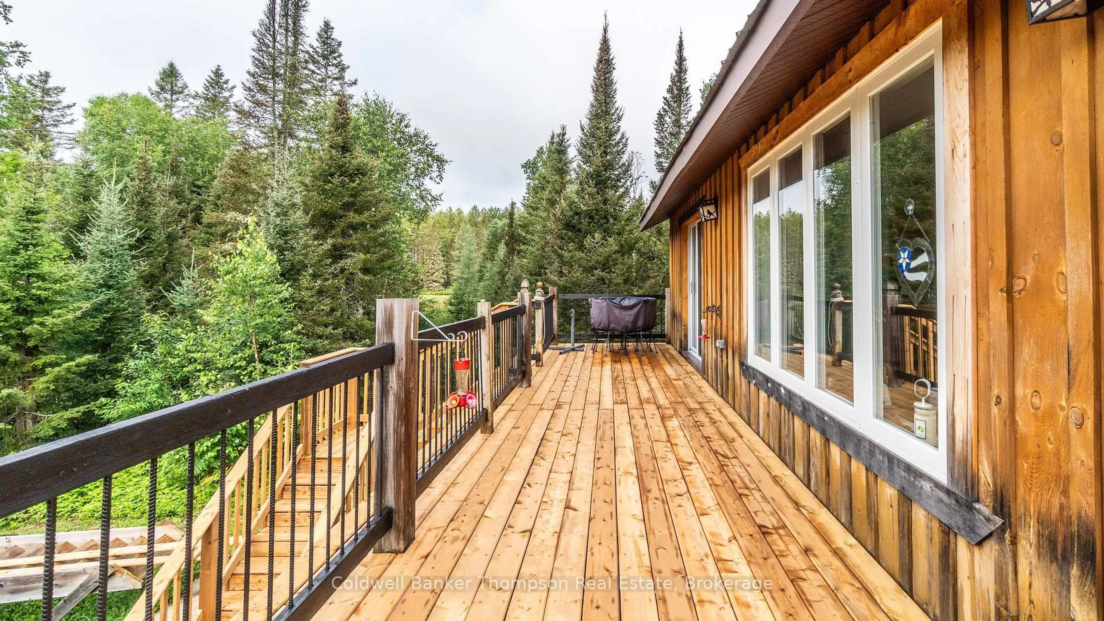 Patio, forest/trees view for 672 Highway 522 Highway, Powassan Ontario P0H 2L0