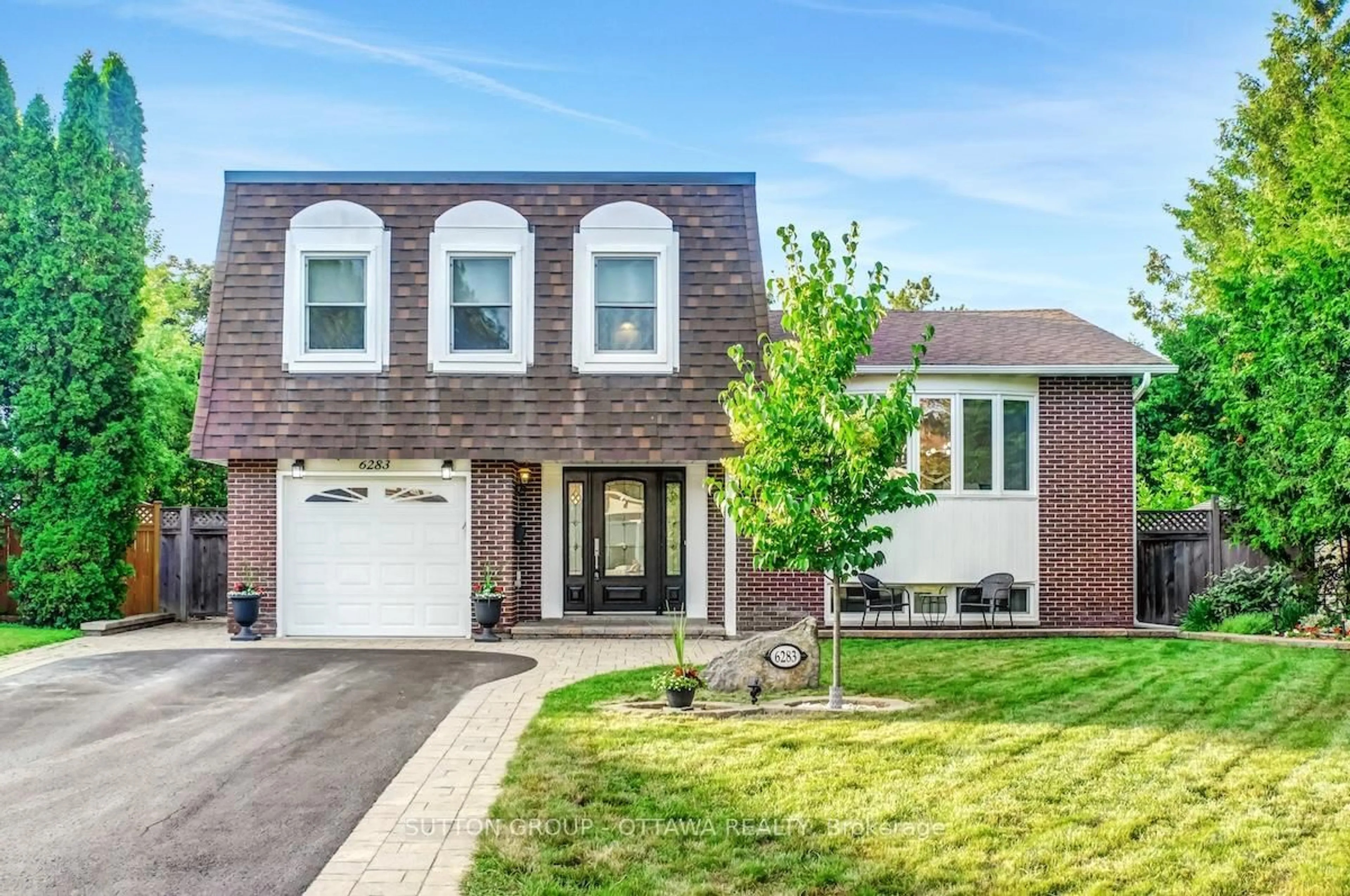Home with brick exterior material, street for 6283 Steamer Lane, Orleans Ontario K1C 1C8