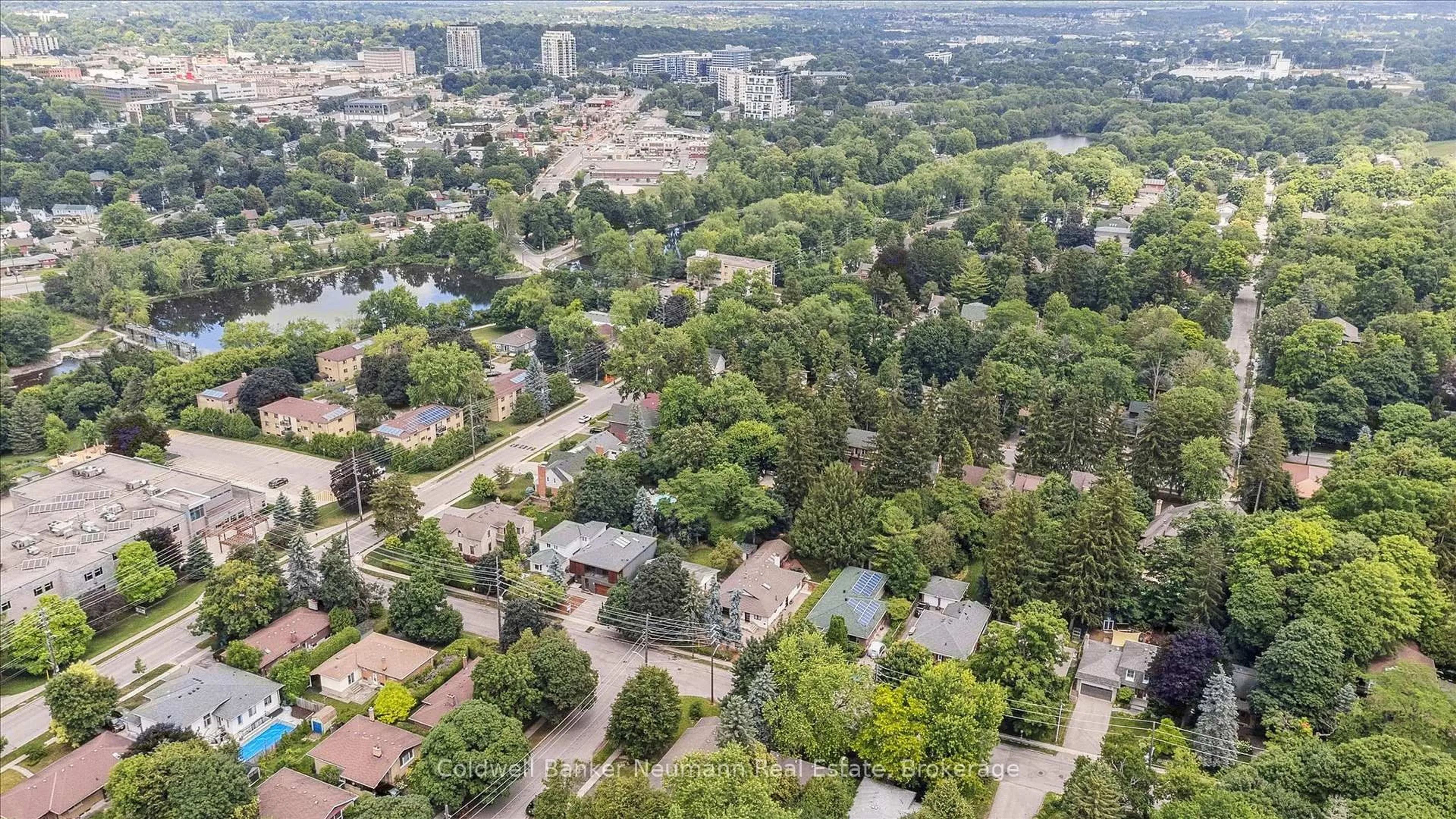 A pic from outside/outdoor area/front of a property/back of a property/a pic from drone, city buildings view from balcony for 30 Maple St, Guelph Ontario N1G 2G2