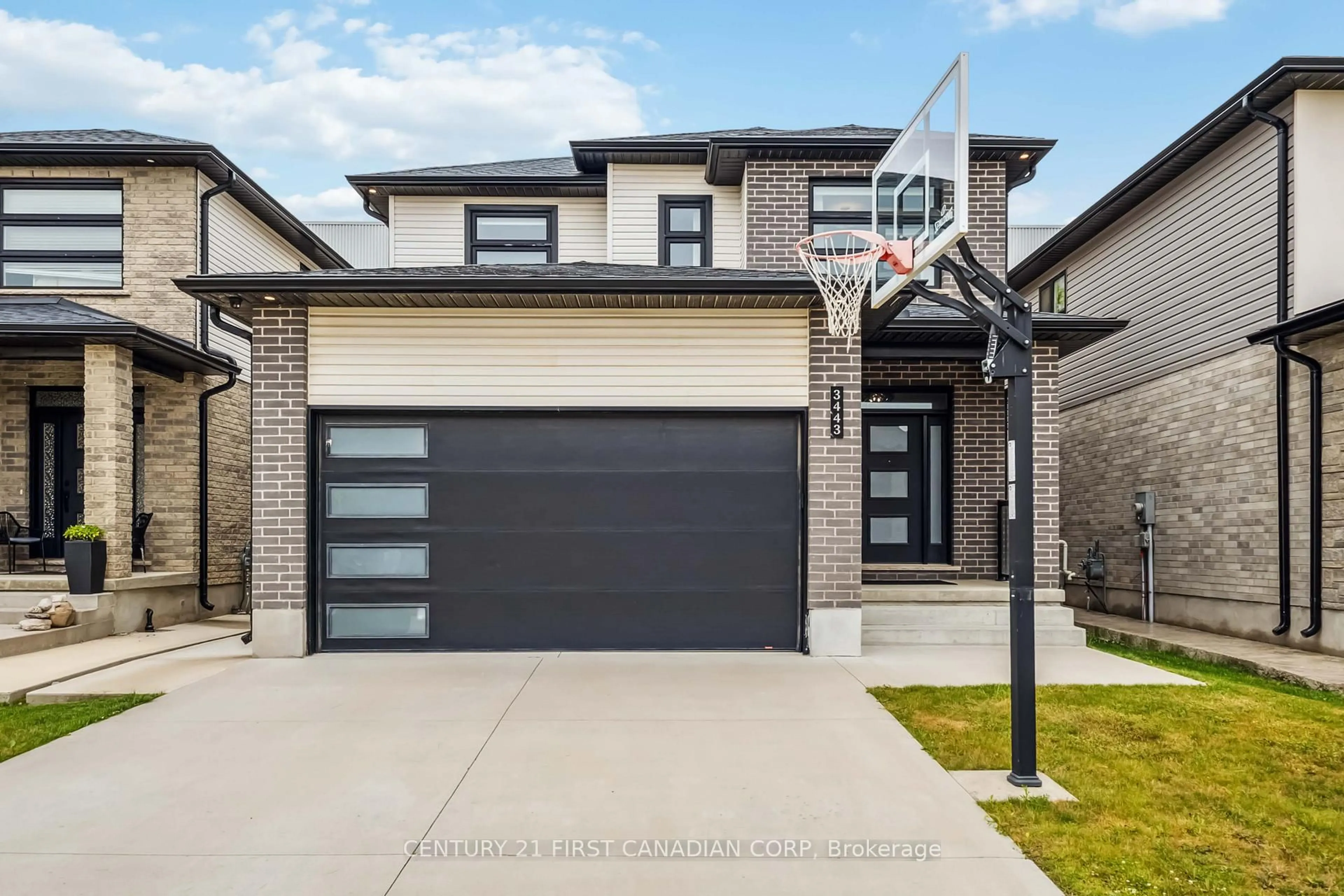 Home with brick exterior material, street for 3443 Emily Carr Lane, London South Ontario N6G 0L2