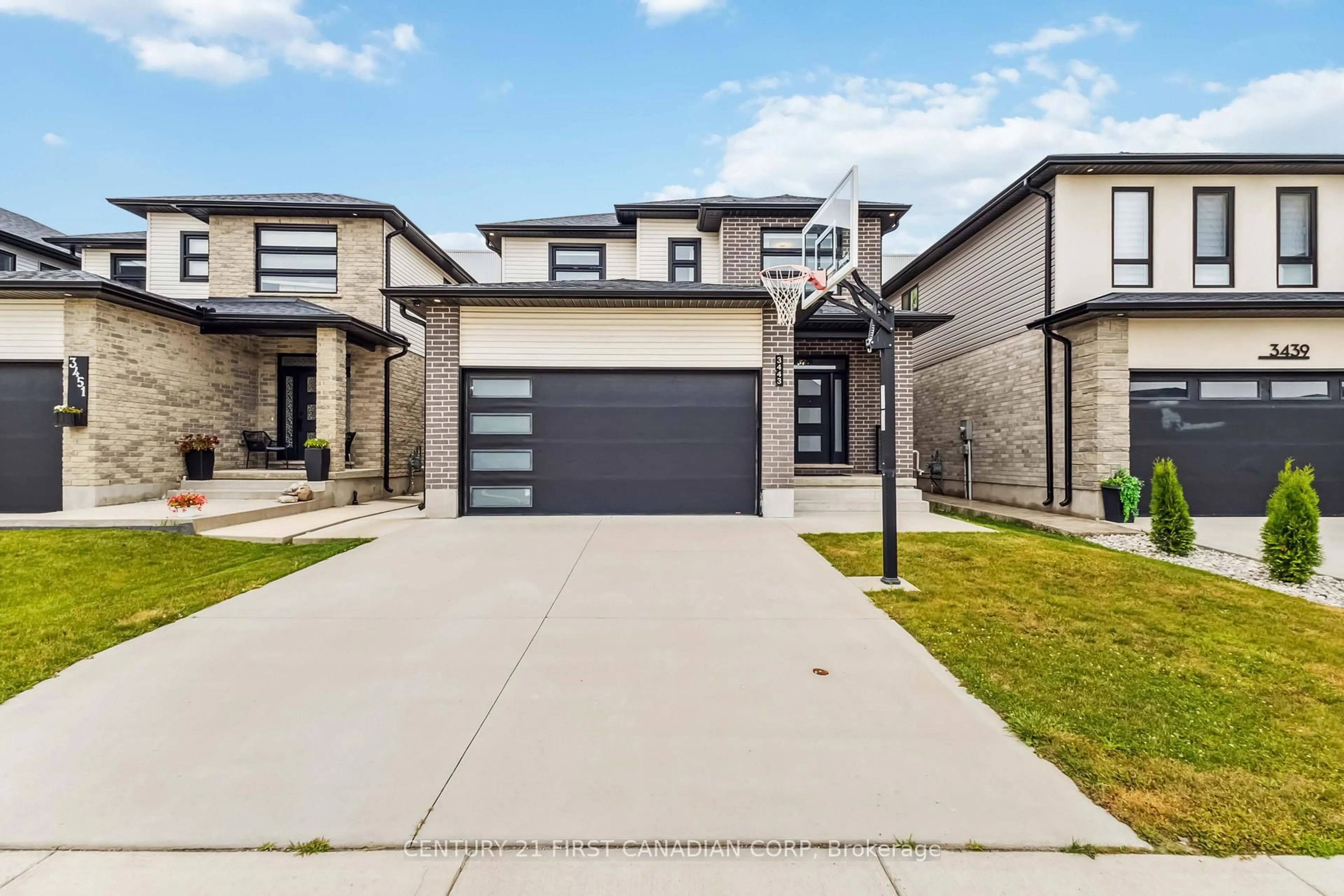 Home with brick exterior material, street for 3443 Emily Carr Lane, London South Ontario N6G 0L2