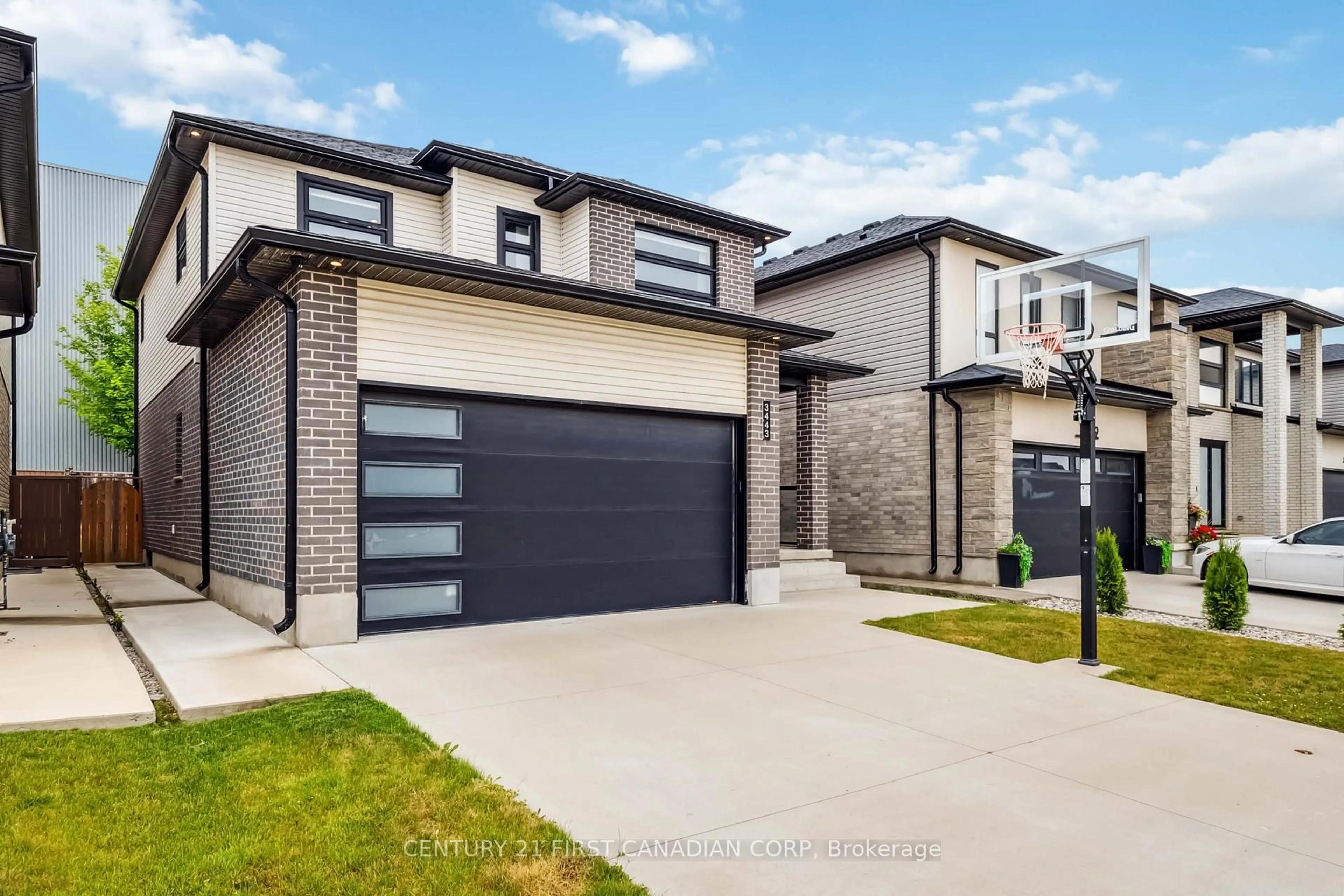 Home with brick exterior material, street for 3443 Emily Carr Lane, London South Ontario N6G 0L2