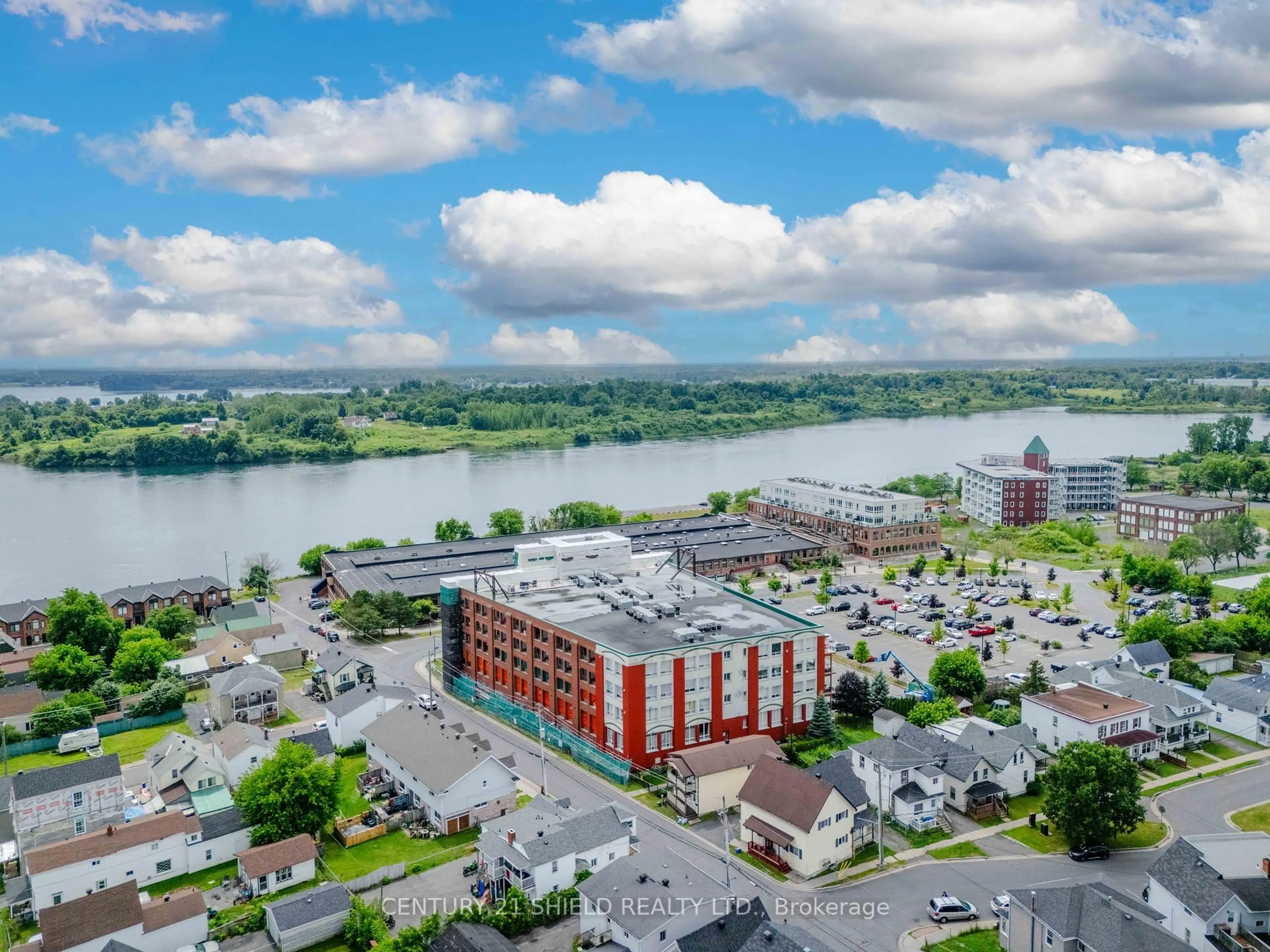 A pic from outside/outdoor area/front of a property/back of a property/a pic from drone, water/lake/river/ocean view for 710 Cotton Mill St #510, Cornwall Ontario K6H 7L3