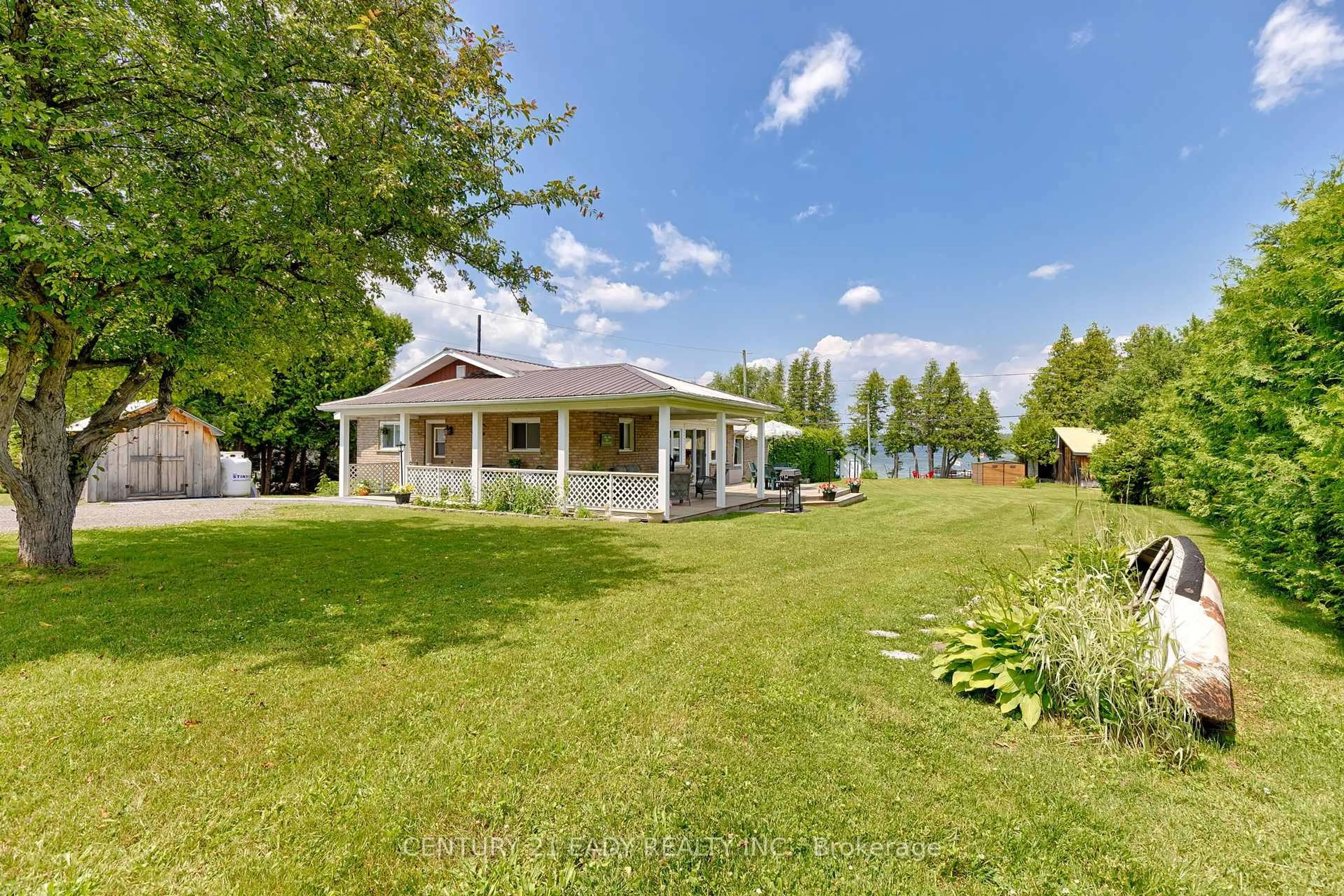 A pic from outside/outdoor area/front of a property/back of a property/a pic from drone, water/lake/river/ocean view for 29 Weslilly Lane, Eganville Ontario K0J 1T0