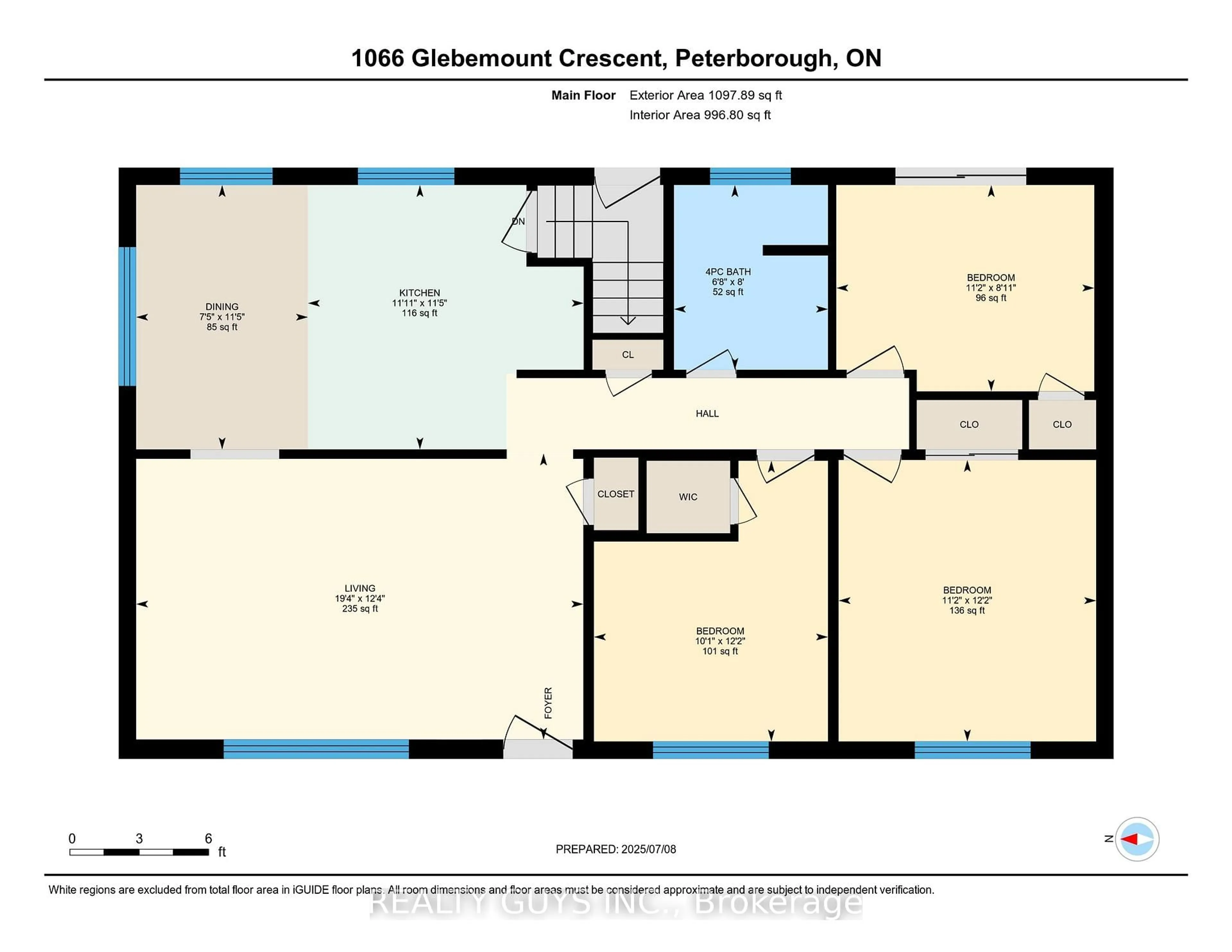 Floor plan for 1066 Glebemount Cres, Peterborough North Ontario K9H 6M3