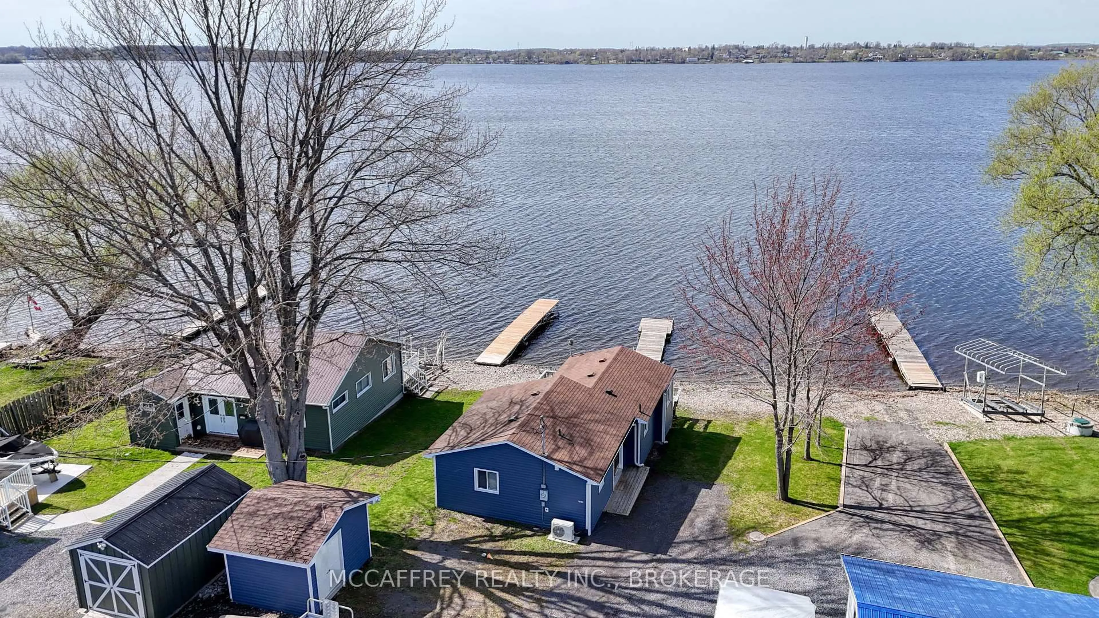 A pic from outside/outdoor area/front of a property/back of a property/a pic from drone, water/lake/river/ocean view for 2161C County Rd 9, Greater Napanee Ontario K7R 0E5