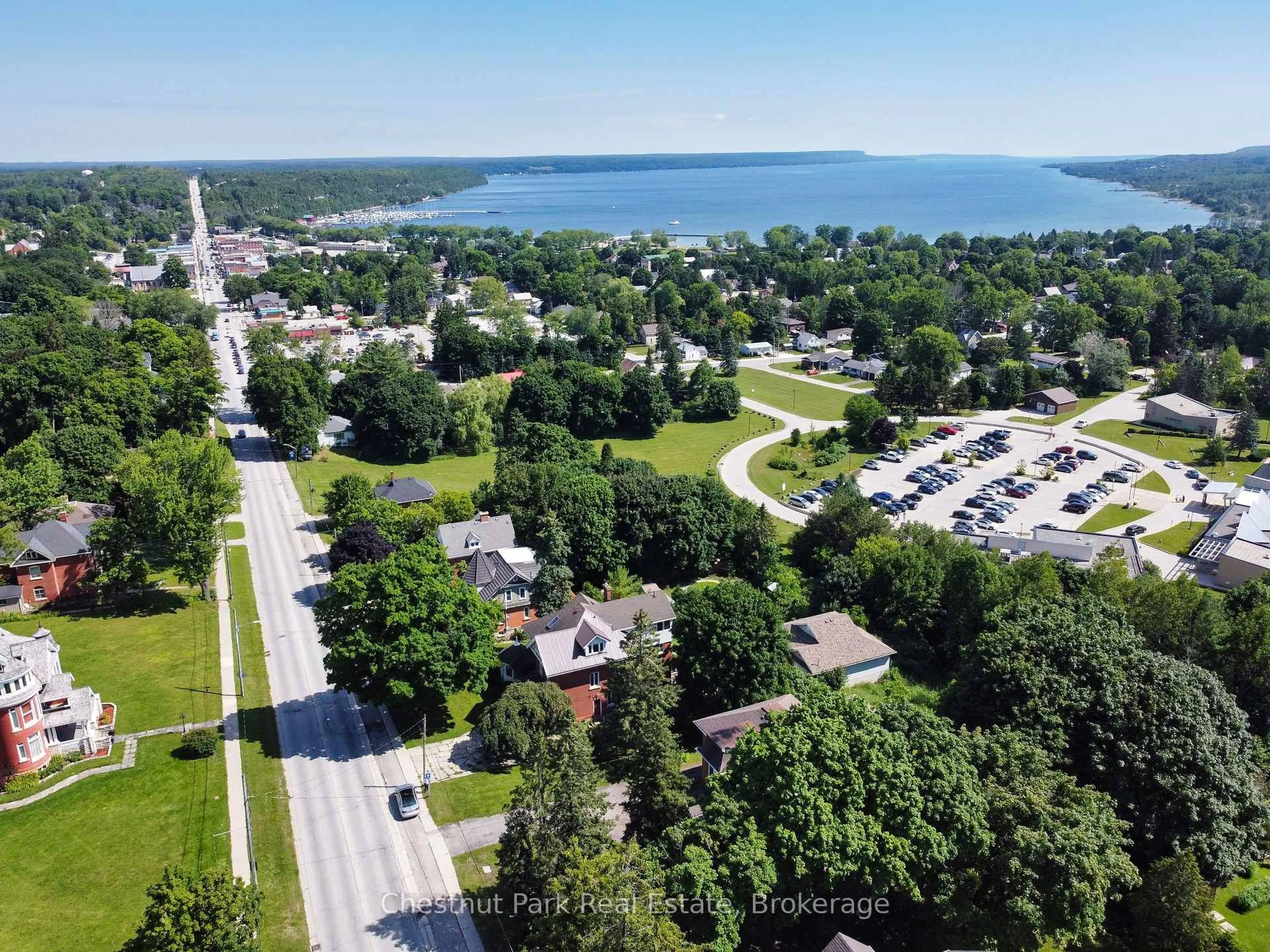 A pic from outside/outdoor area/front of a property/back of a property/a pic from drone, water/lake/river/ocean view for 319 Berford St, South Bruce Peninsula Ontario N0H 2T0