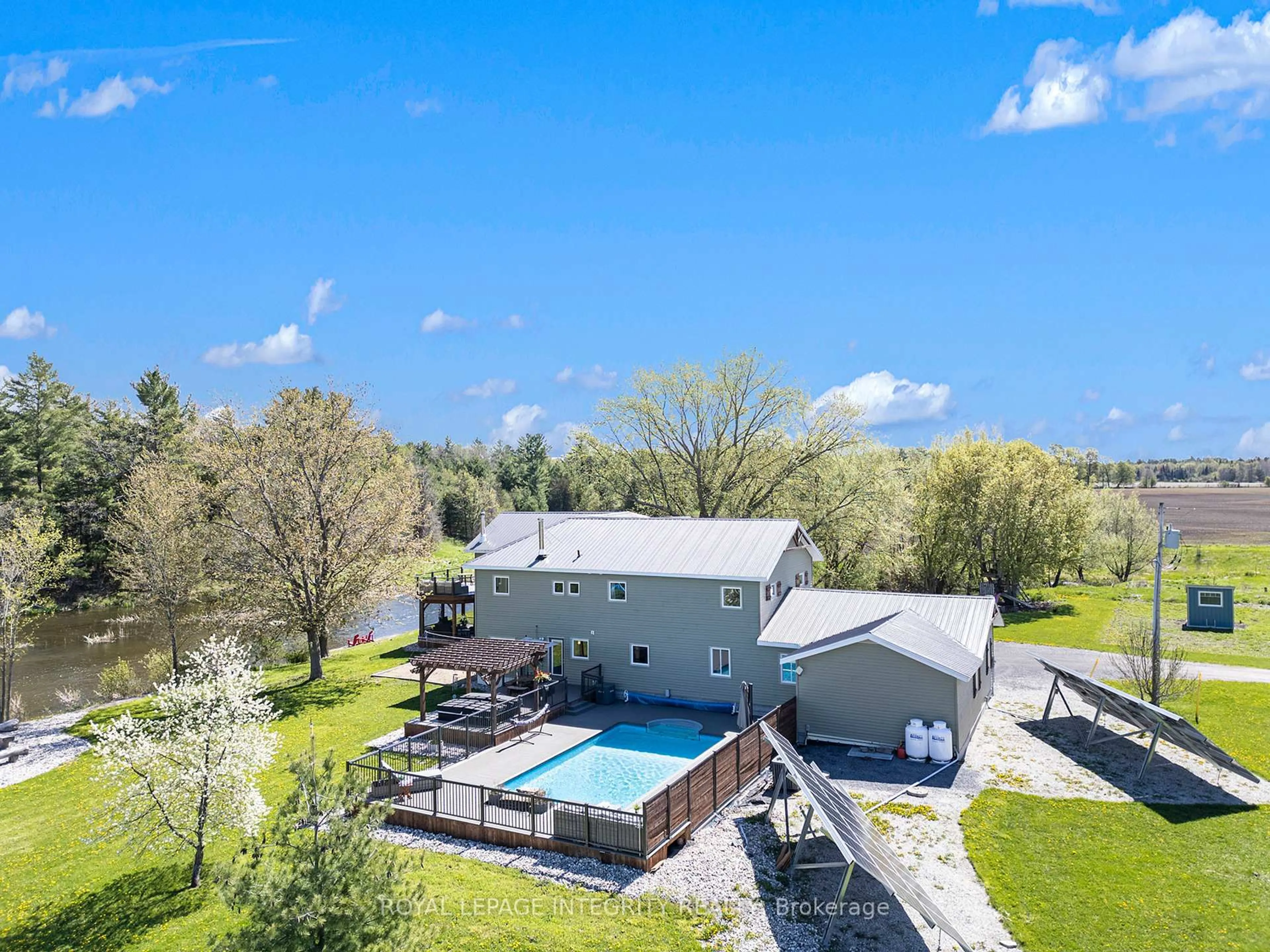 A pic from outside/outdoor area/front of a property/back of a property/a pic from drone, water/lake/river/ocean view for 6548 Carp Rd, Kinburn Ontario K0A 2H0