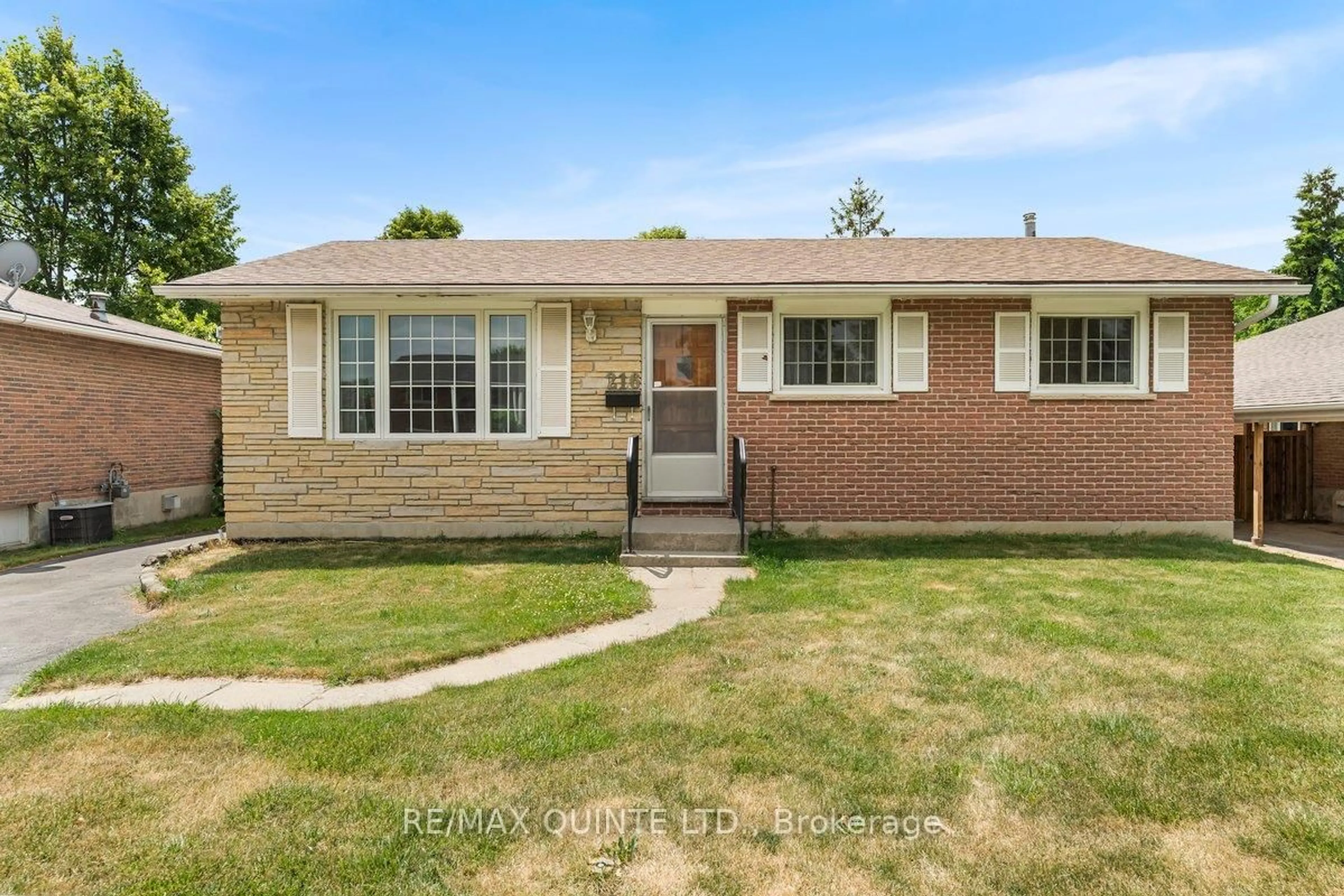 Home with brick exterior material, street for 216 Sidney St, Quinte West Ontario K8V 2T3