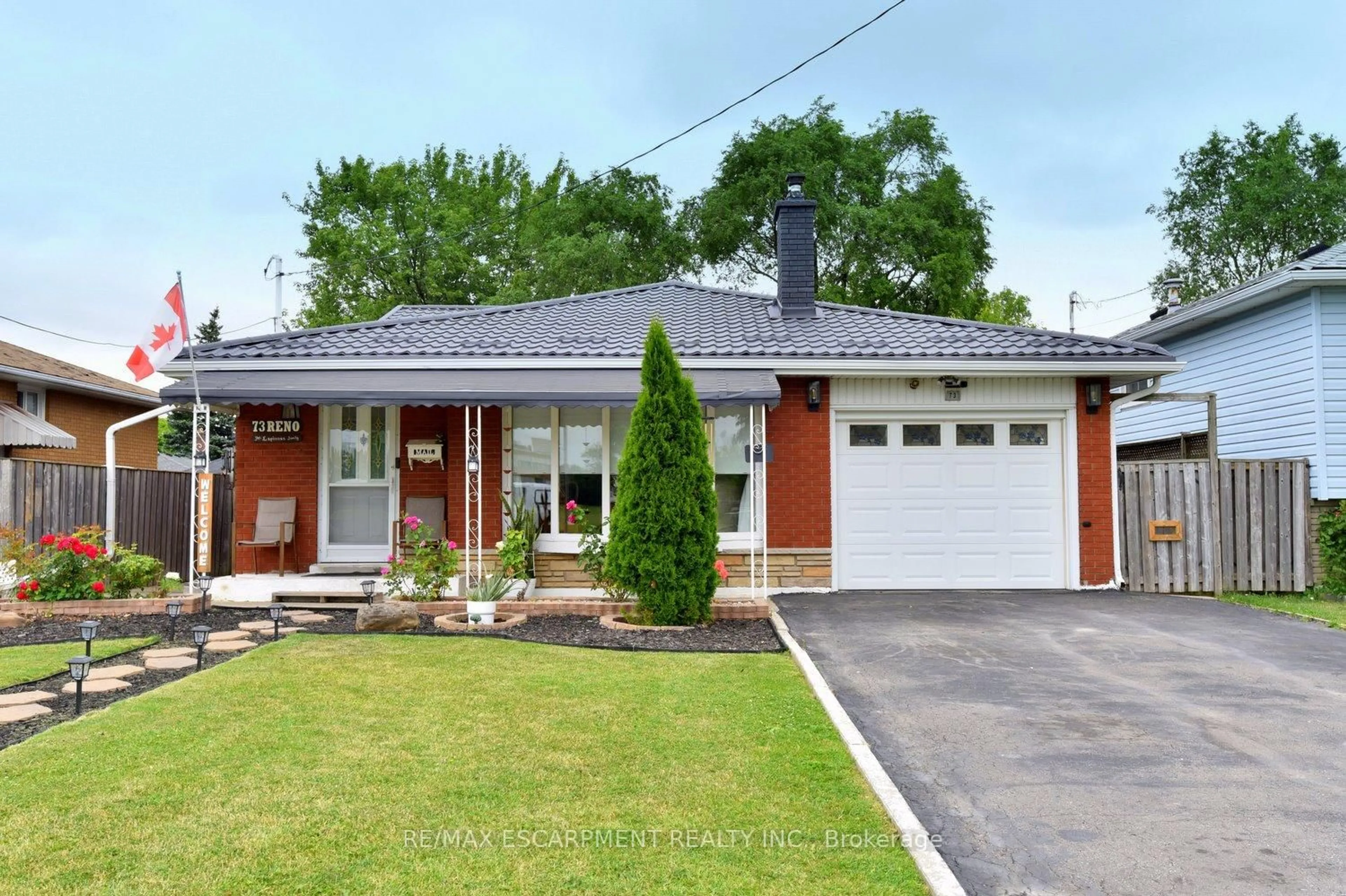 Home with brick exterior material, street for 73 Reno Ave, Hamilton Ontario L8T 2S5