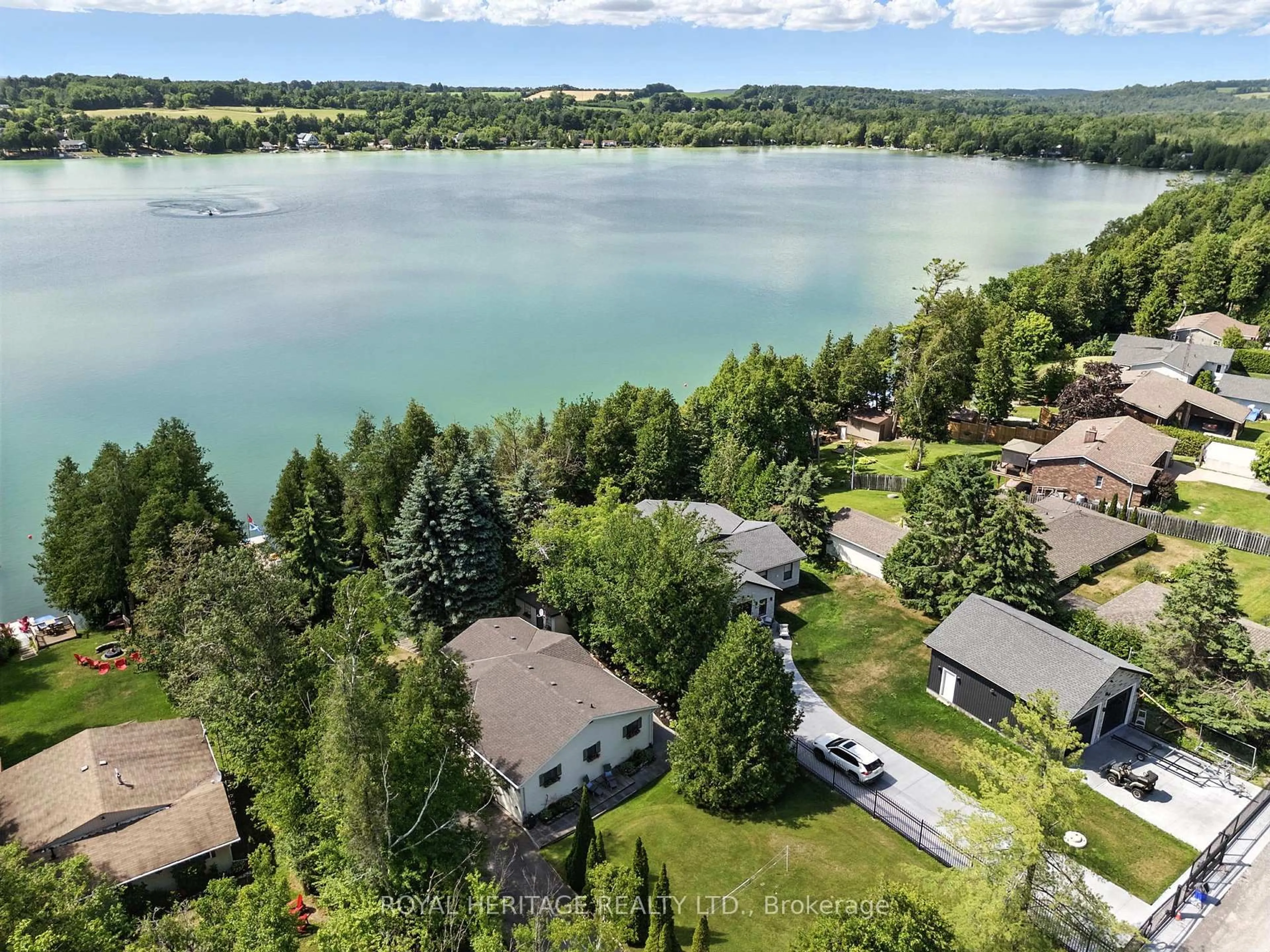 A pic from outside/outdoor area/front of a property/back of a property/a pic from drone, water/lake/river/ocean view for 42 Reddick Rd, Cramahe Ontario K0K 1S0