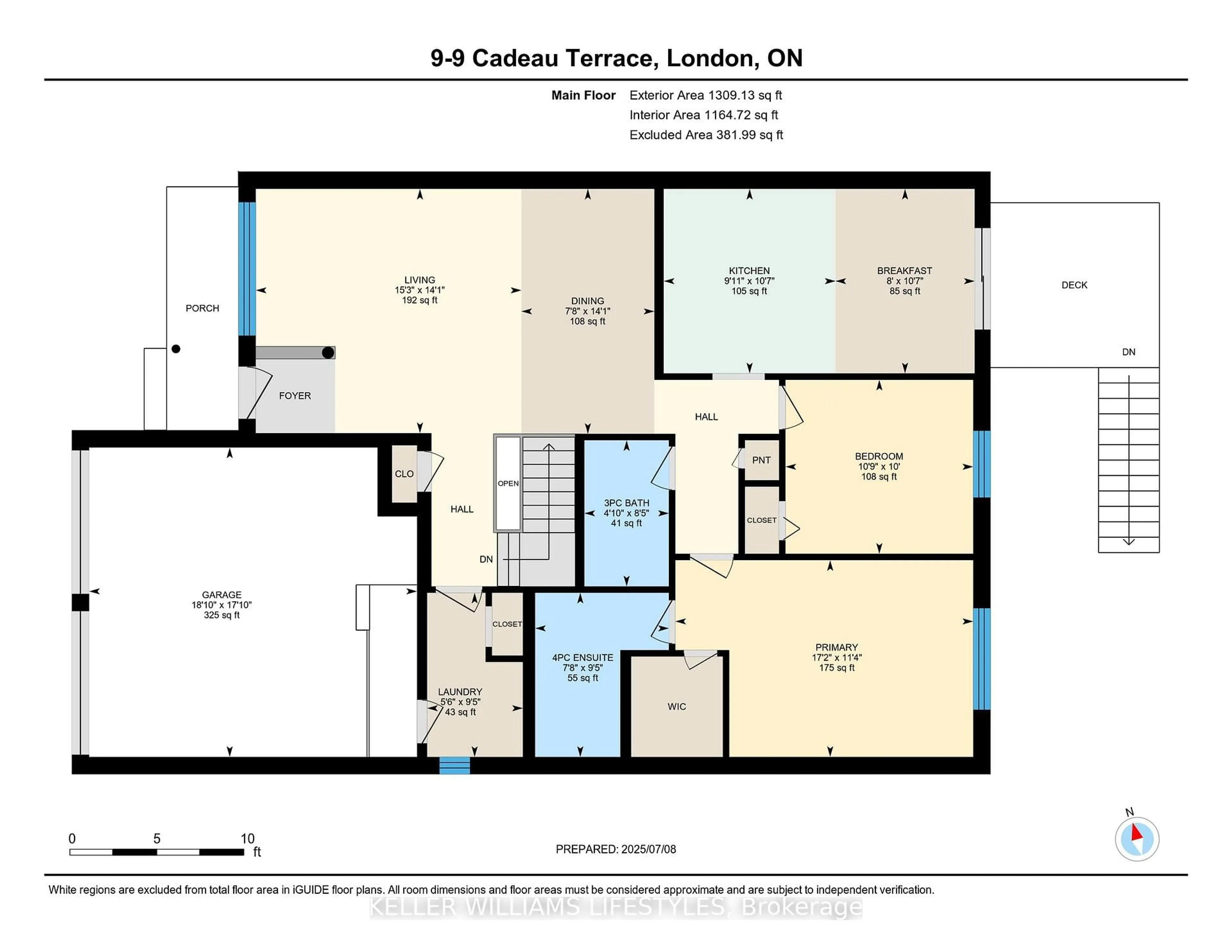 Floor plan for 9 Cadeau Terr #9, London South Ontario N6K 4T5