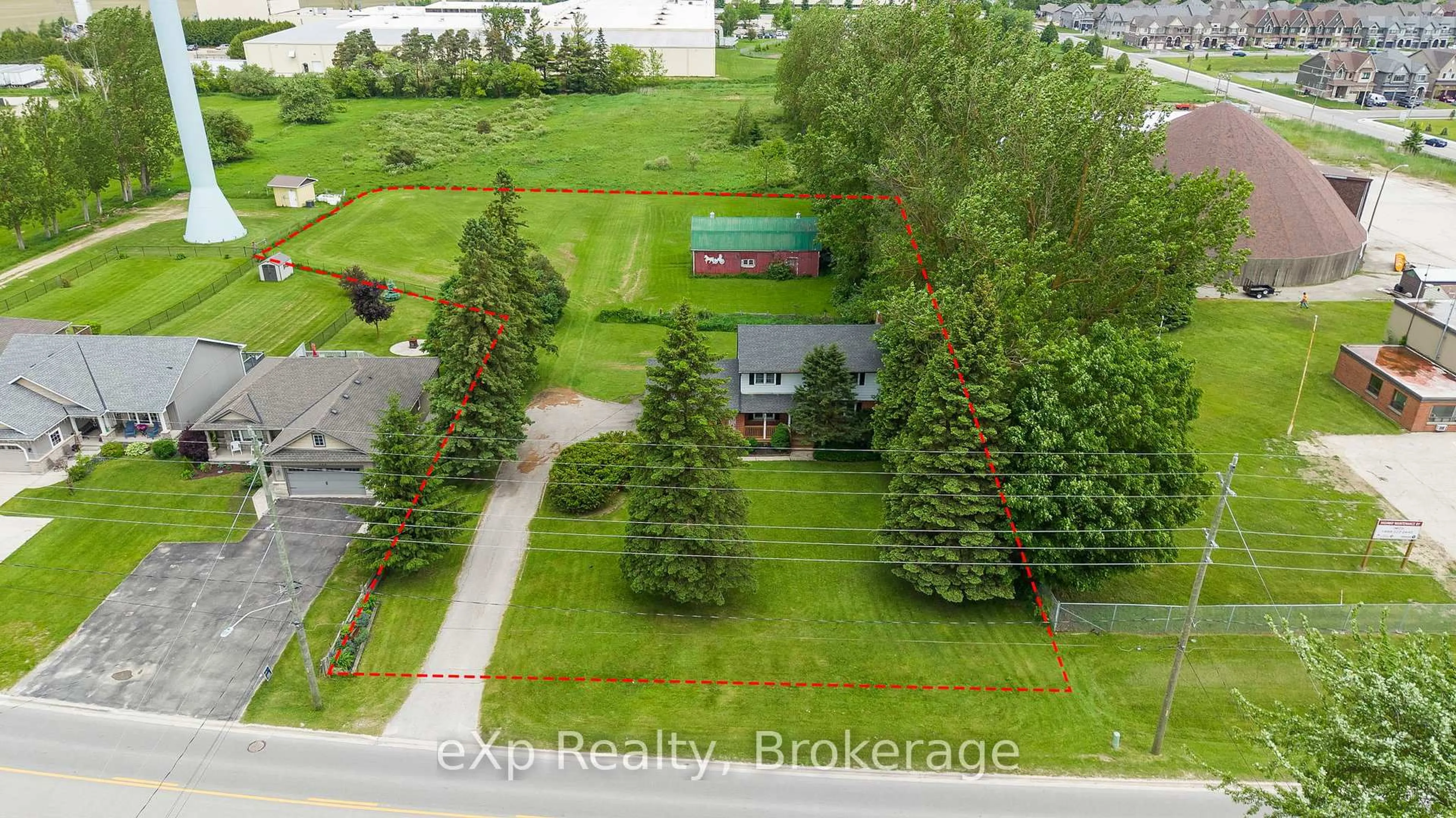 A pic from outside/outdoor area/front of a property/back of a property/a pic from drone, unknown for 450 Smith St, Wellington North Ontario N0G 1A0