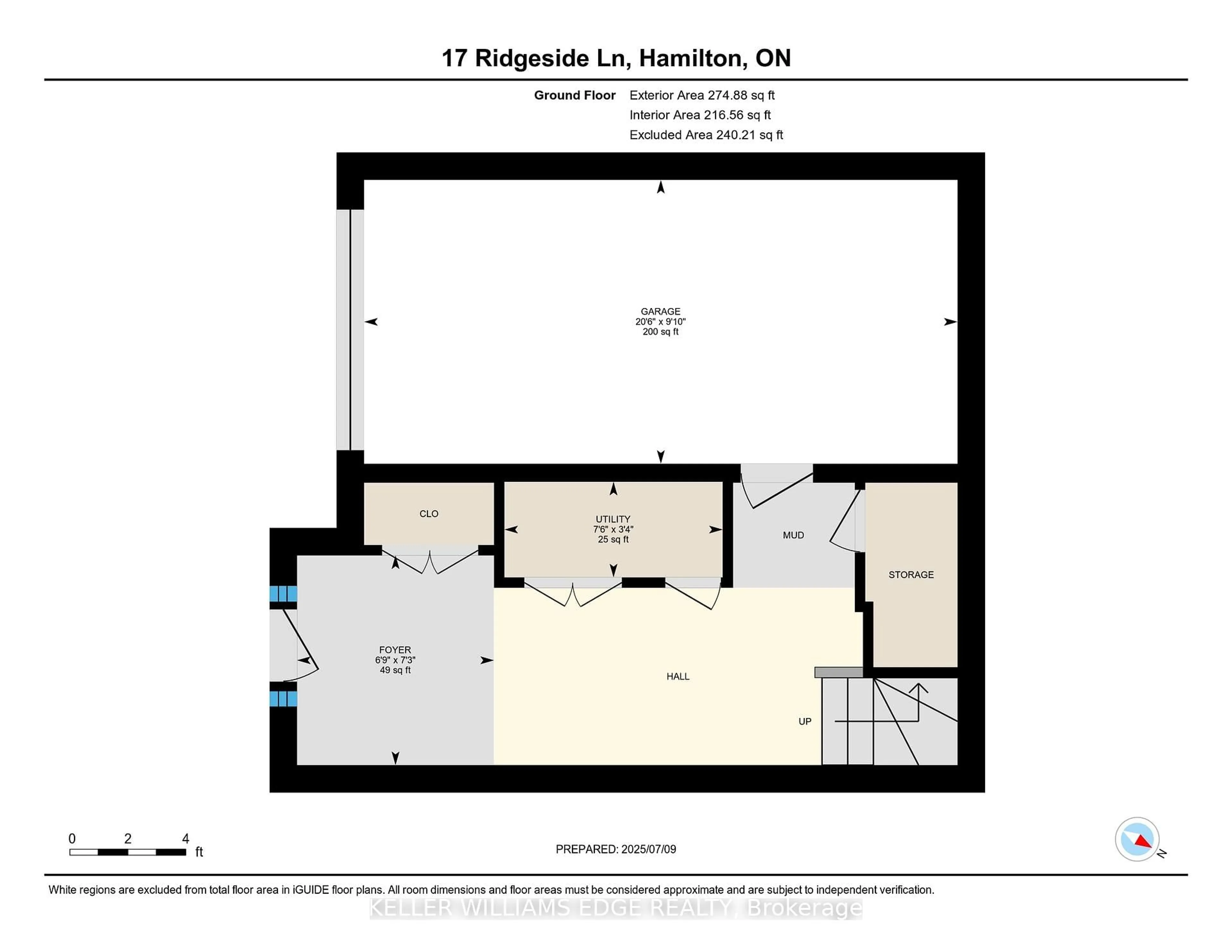 Floor plan for 17 Ridgeside Lane, Hamilton Ontario L8B 1W5