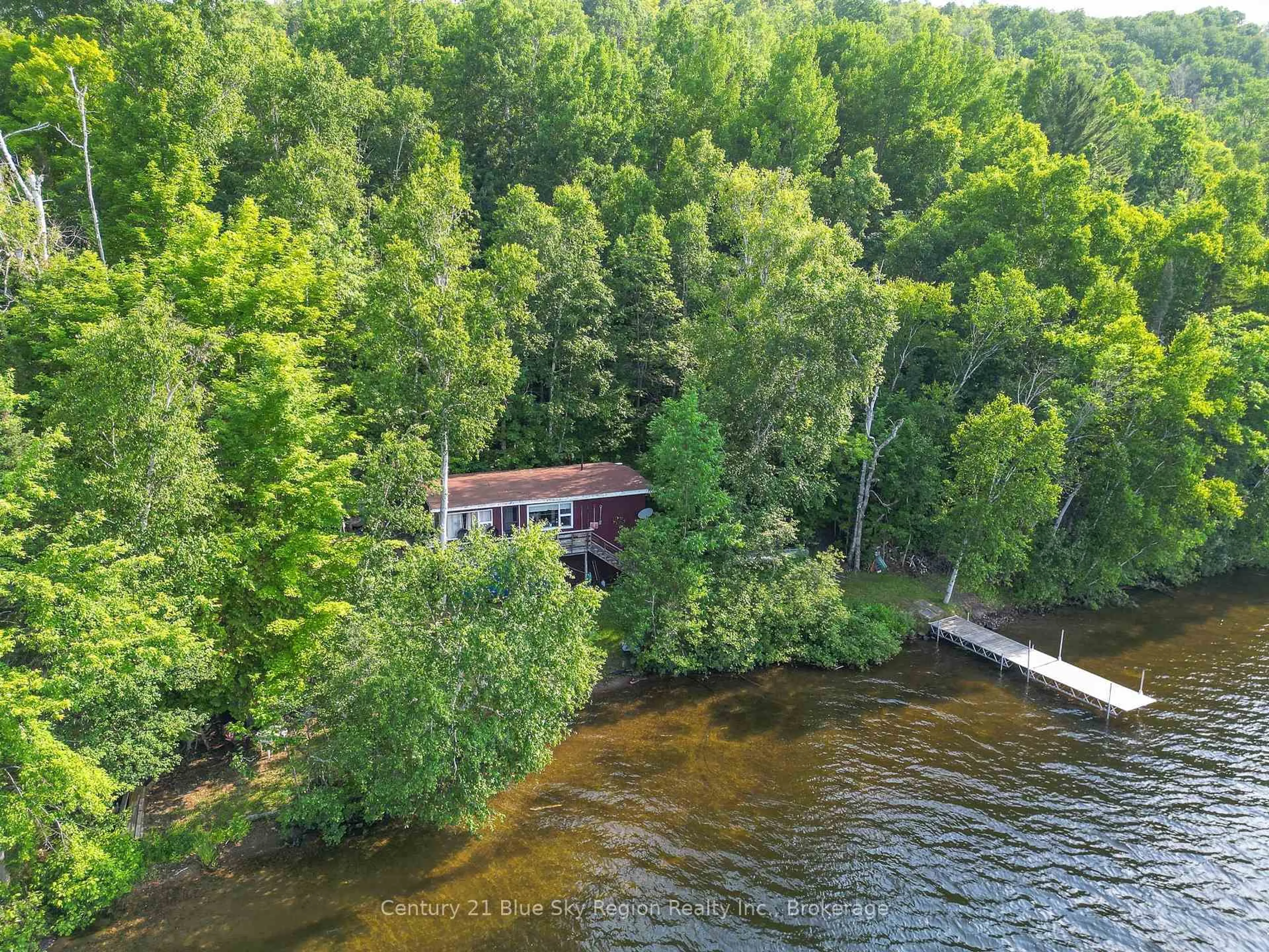 A pic from outside/outdoor area/front of a property/back of a property/a pic from drone, water/lake/river/ocean view for 1515 Northshore Rd, North Bay Ontario P1B 8G4