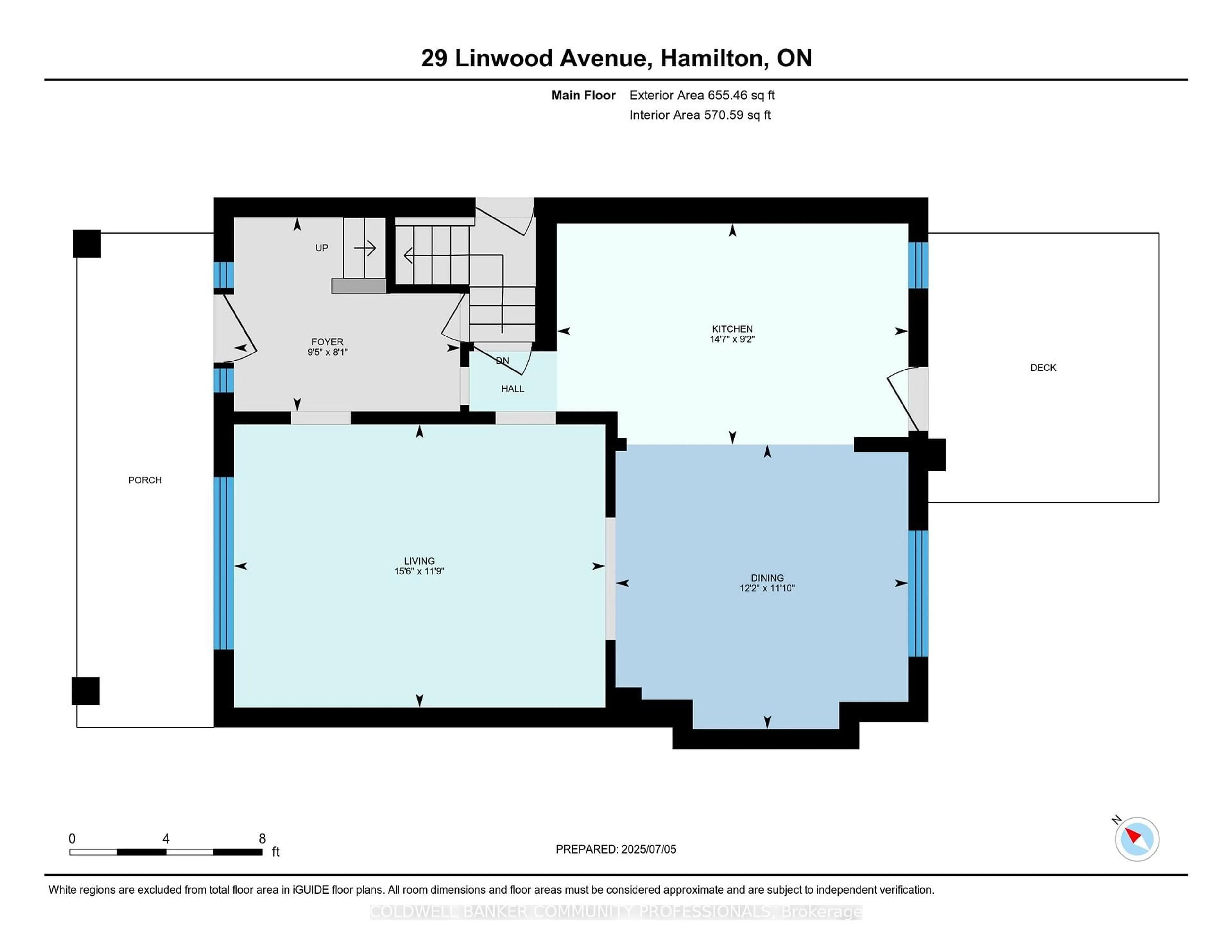 Floor plan for 29 Linwood Ave, Hamilton Ontario L8P 4P4