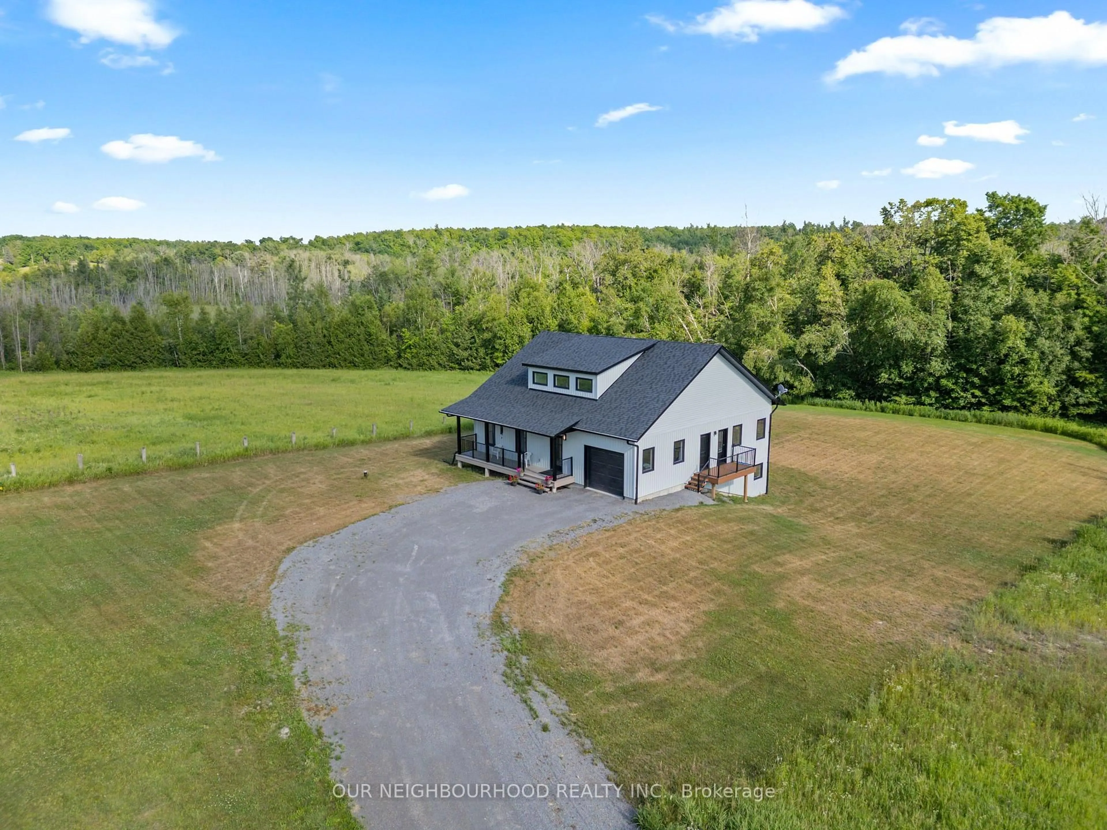 A pic from outside/outdoor area/front of a property/back of a property/a pic from drone, water/lake/river/ocean view for 409 Concession Rd 8, Trent Hills Ontario K0K 3K0