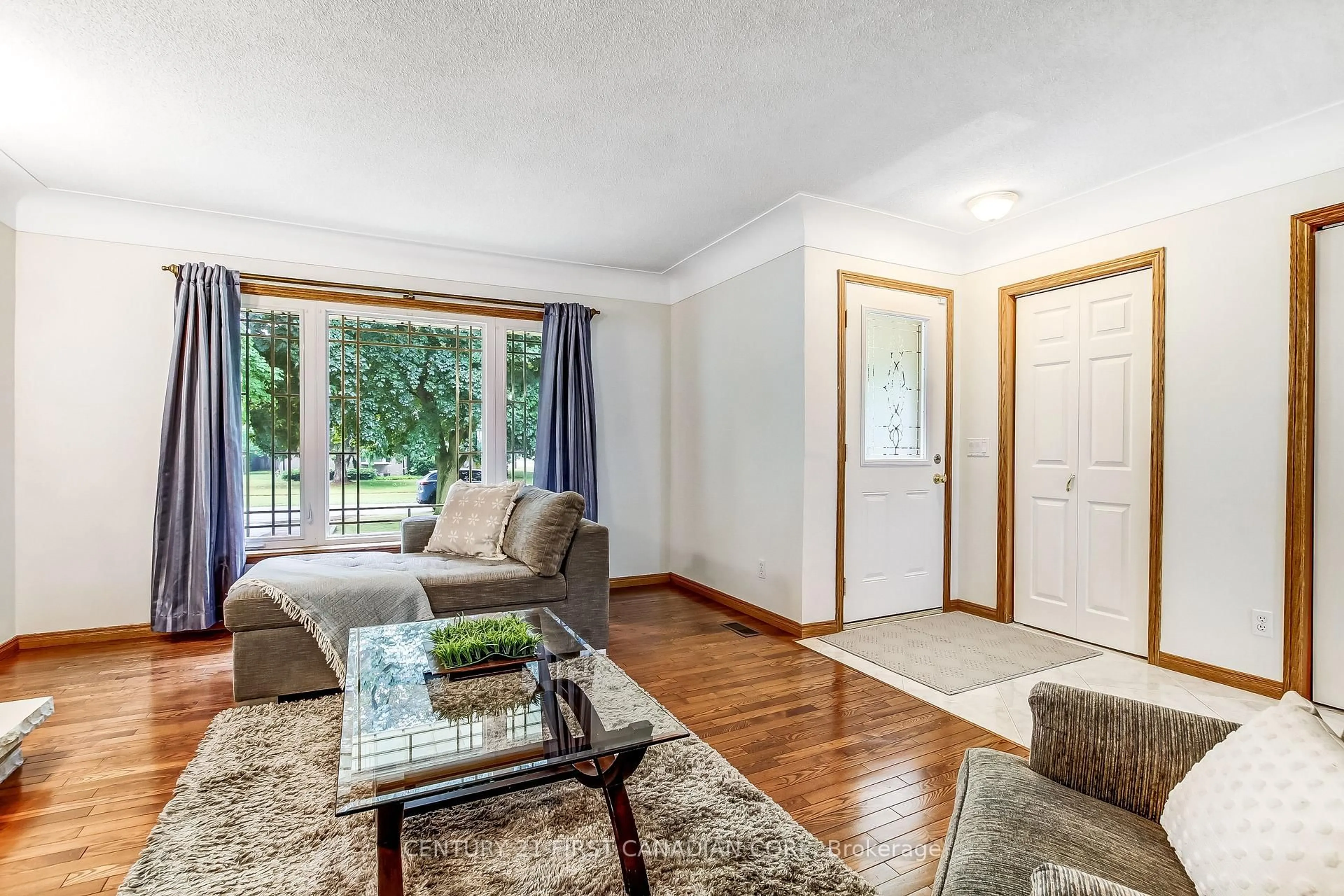 Living room with furniture, wood/laminate floor for 353 Adelaide St, Strathroy-Caradoc Ontario N7G 2W2