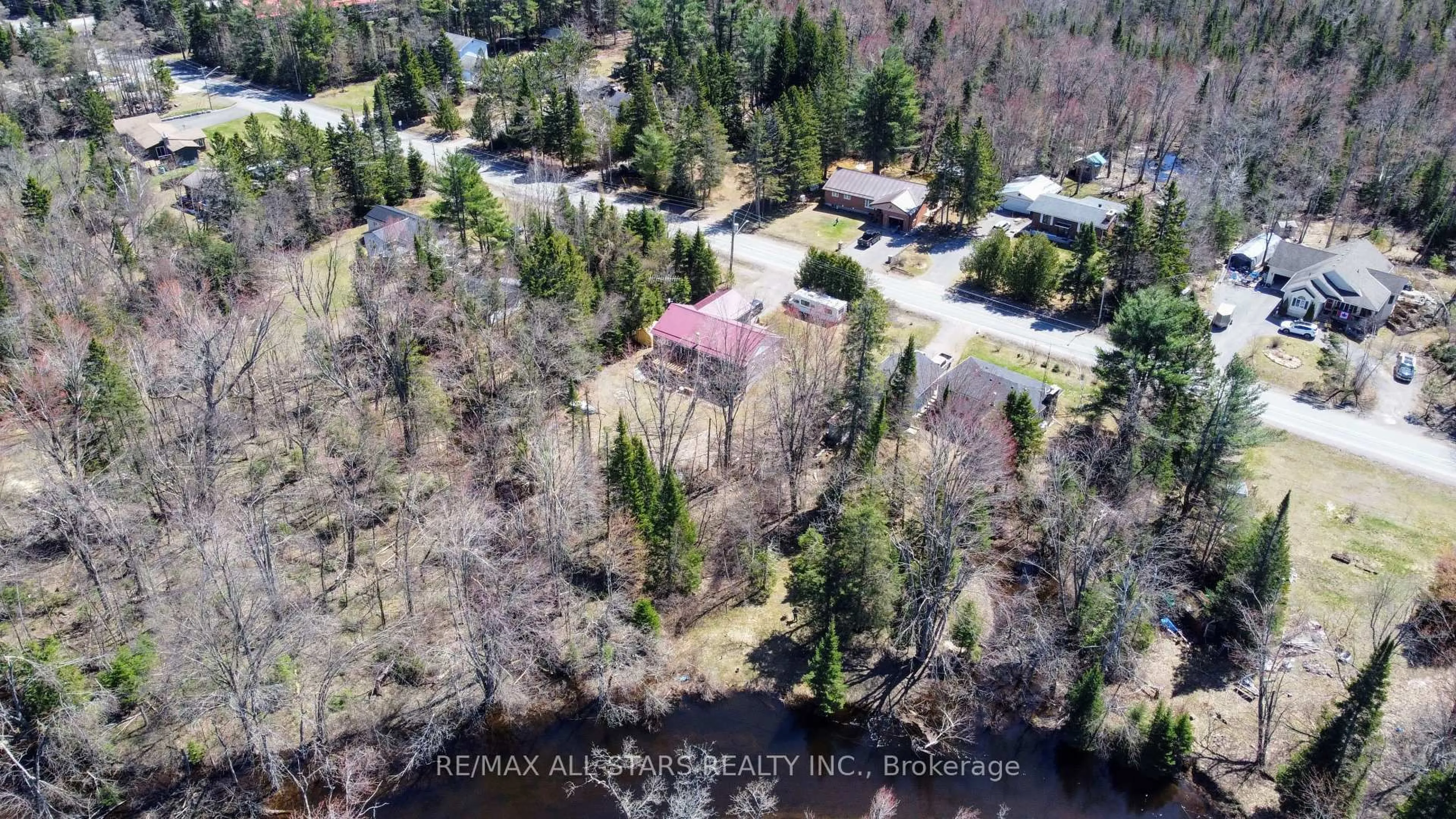 A pic from outside/outdoor area/front of a property/back of a property/a pic from drone, forest/trees view for 161 McFadden Rd, North Kawartha Ontario K0L 1A0