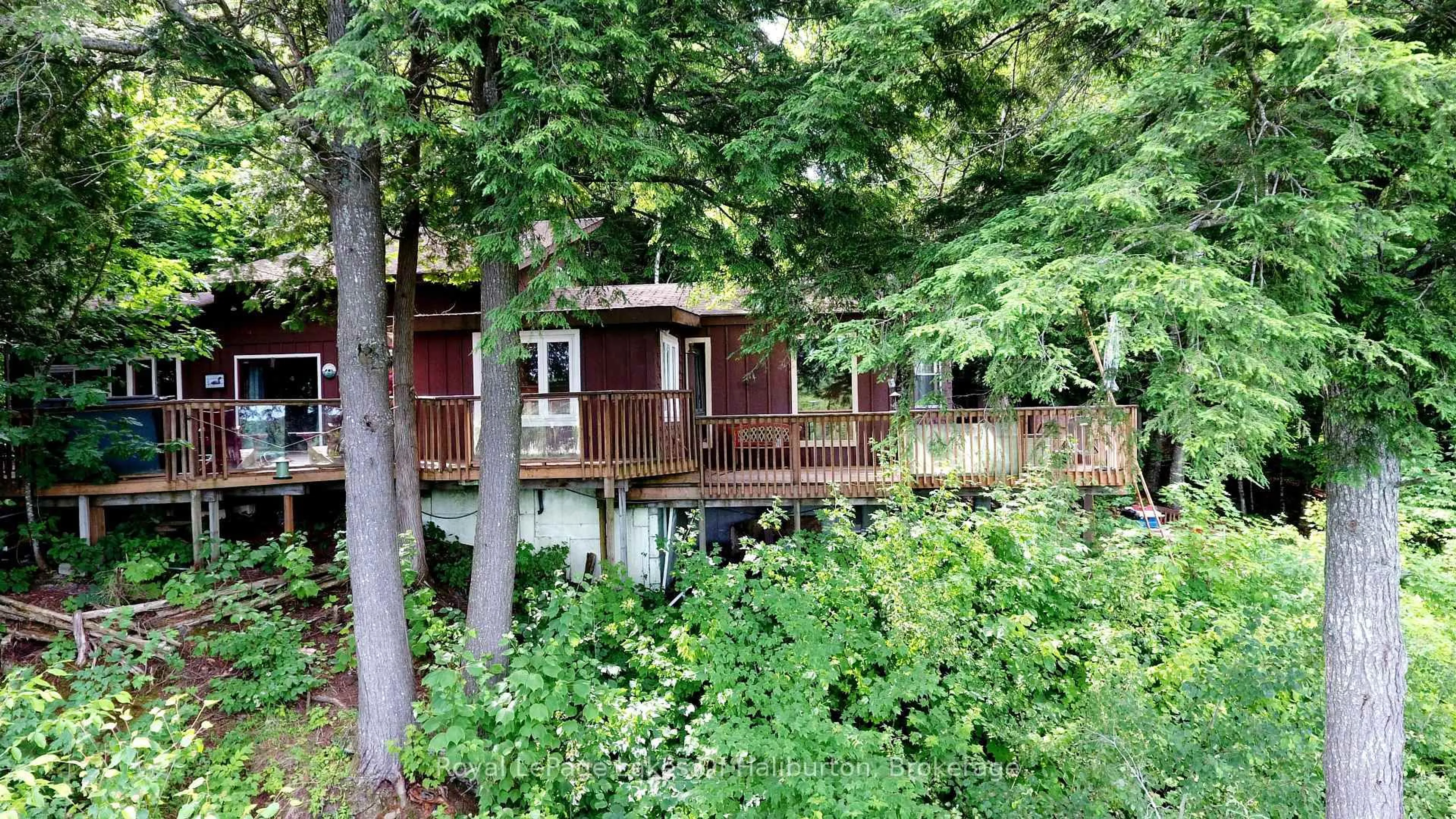 Patio, forest/trees view for 1287 Precipice Rd, Dysart et al Ontario K0M 1S0