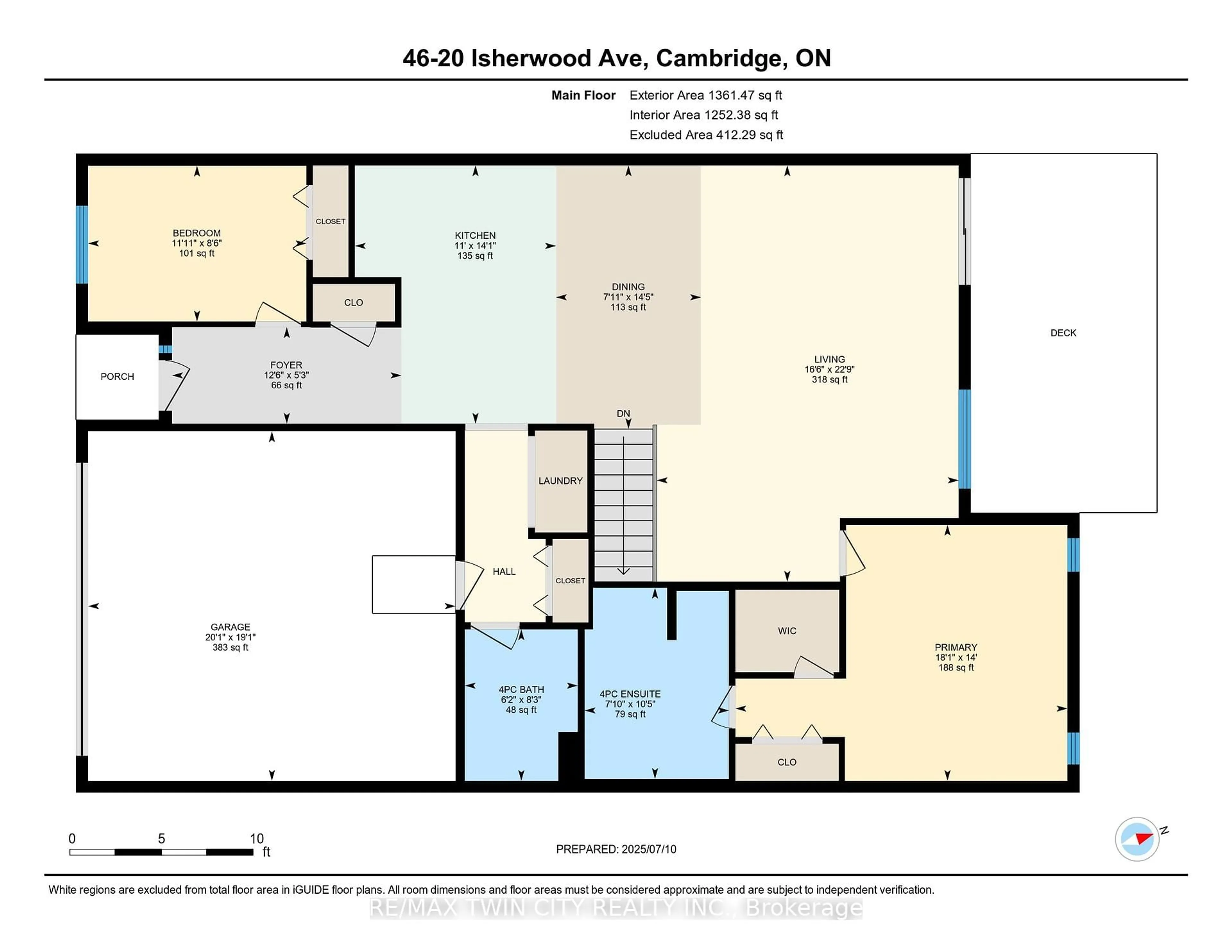 Floor plan for 20 Isherwood Ave #46, Cambridge Ontario N1R 8P9