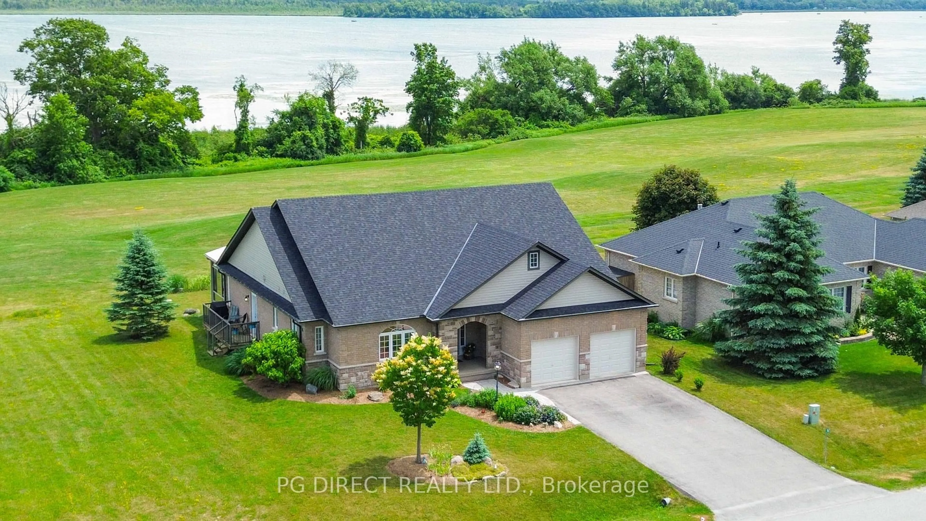 A pic from outside/outdoor area/front of a property/back of a property/a pic from drone, water/lake/river/ocean view for 195 Southcrest Dr, Kawartha Lakes Ontario L0C 1G0