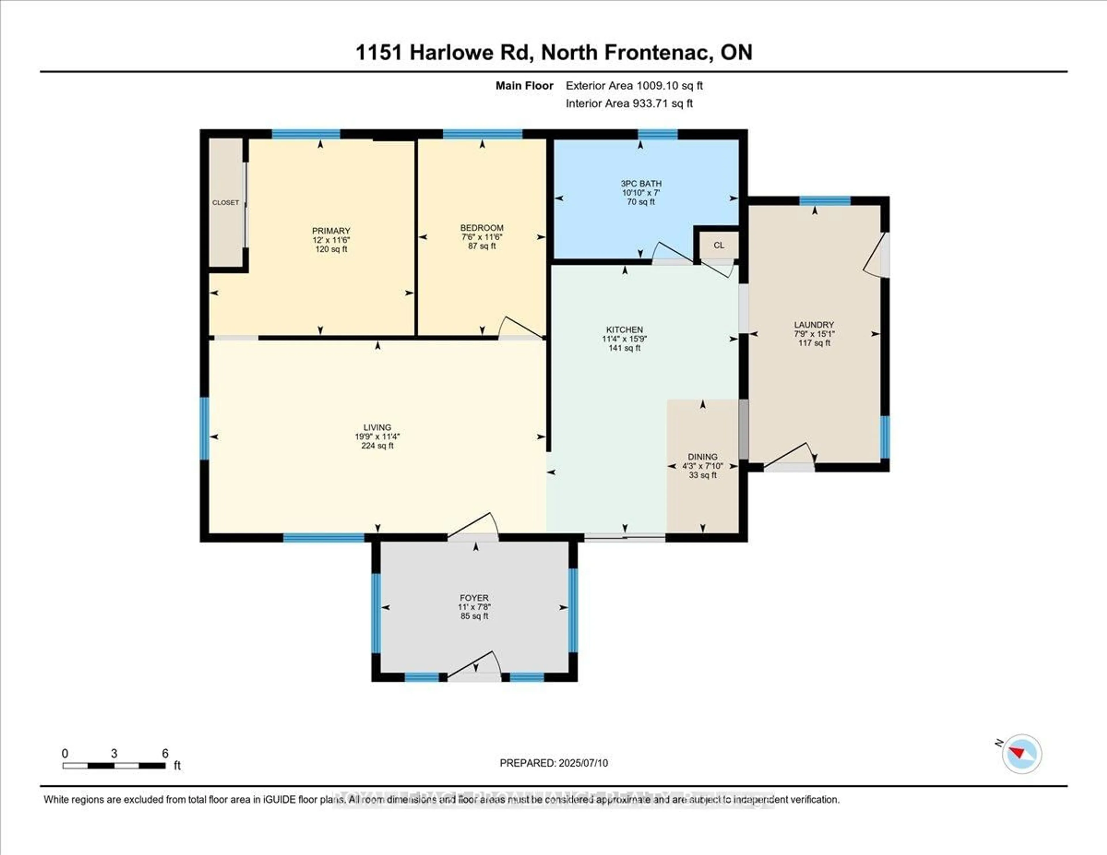 Floor plan for 1151 Harlowe Rd, North Frontenac Ontario K0H 2G0