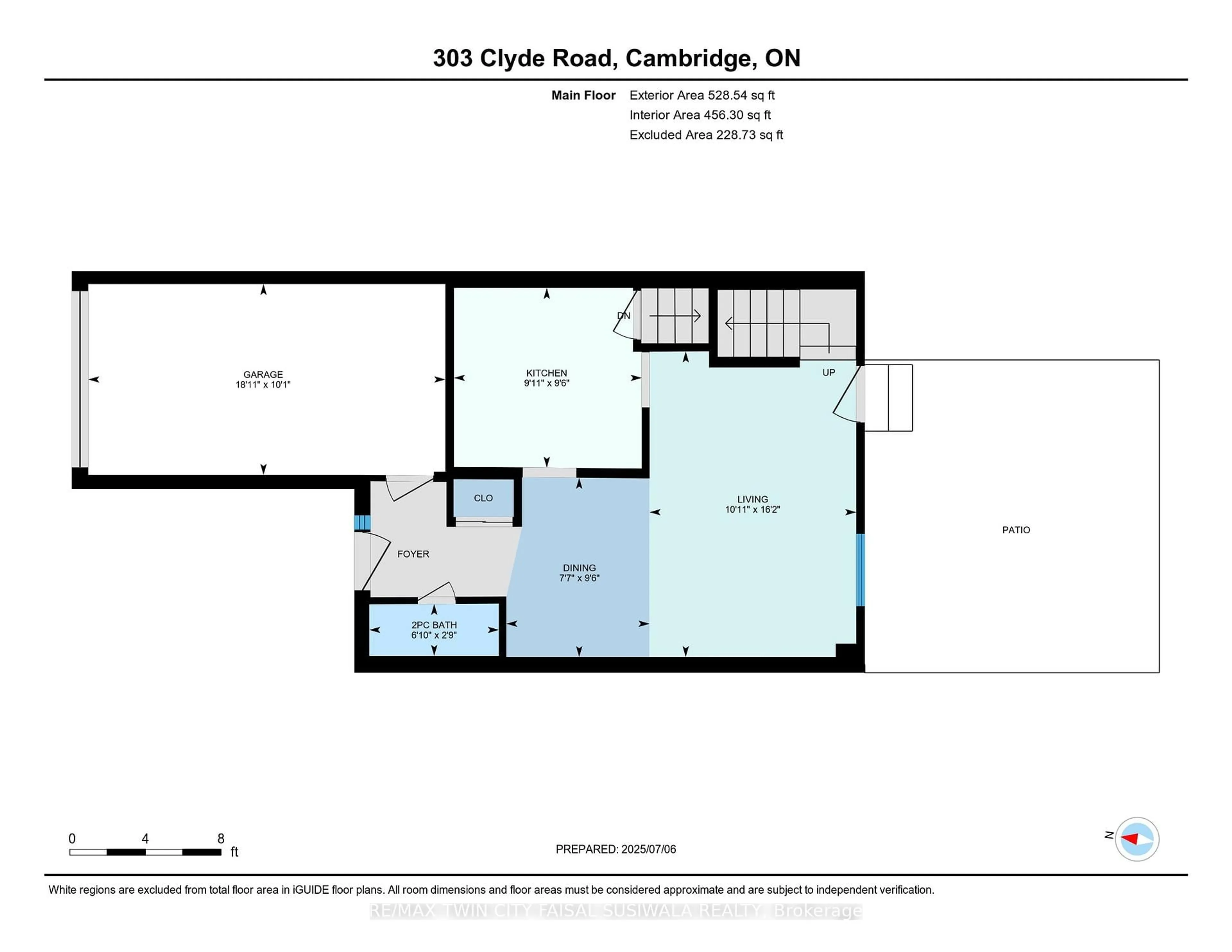 Floor plan for 303 Clyde Rd, Cambridge Ontario N1R 1L5