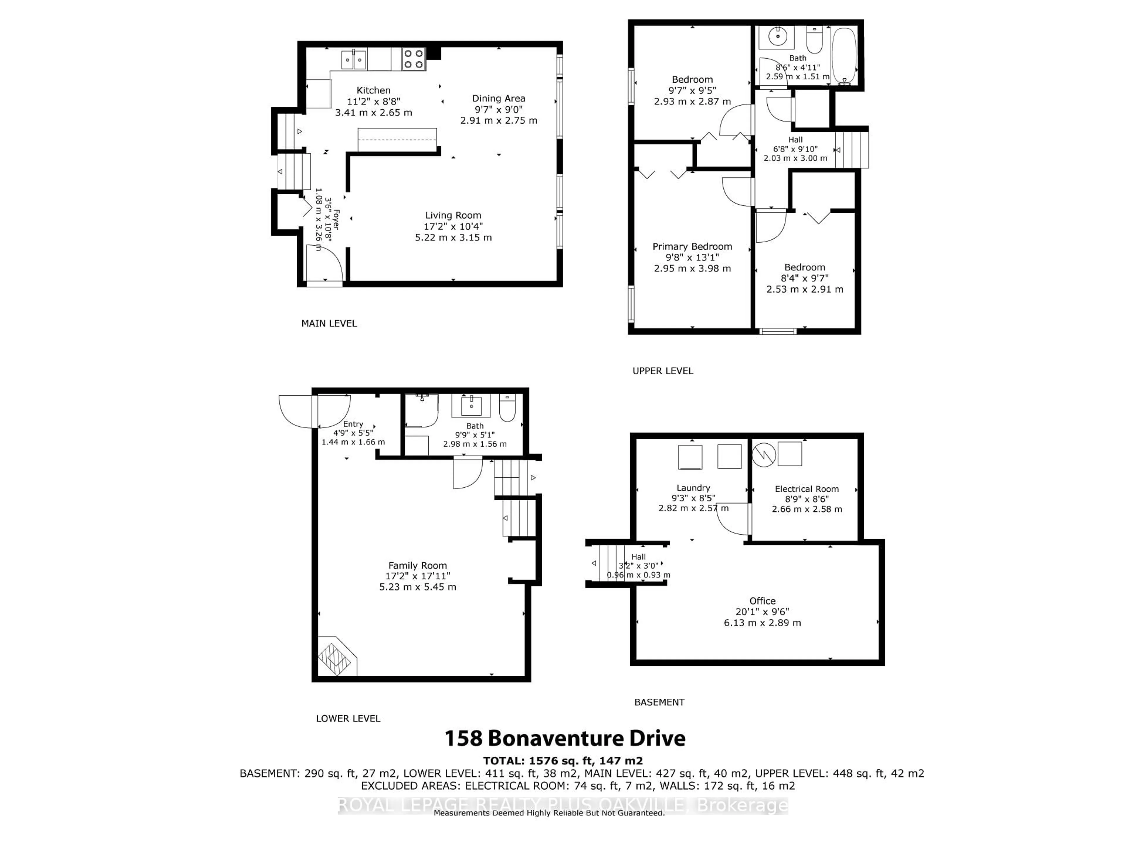 Floor plan for 158 Bonaventure Dr, Hamilton Ontario L9C 4P9