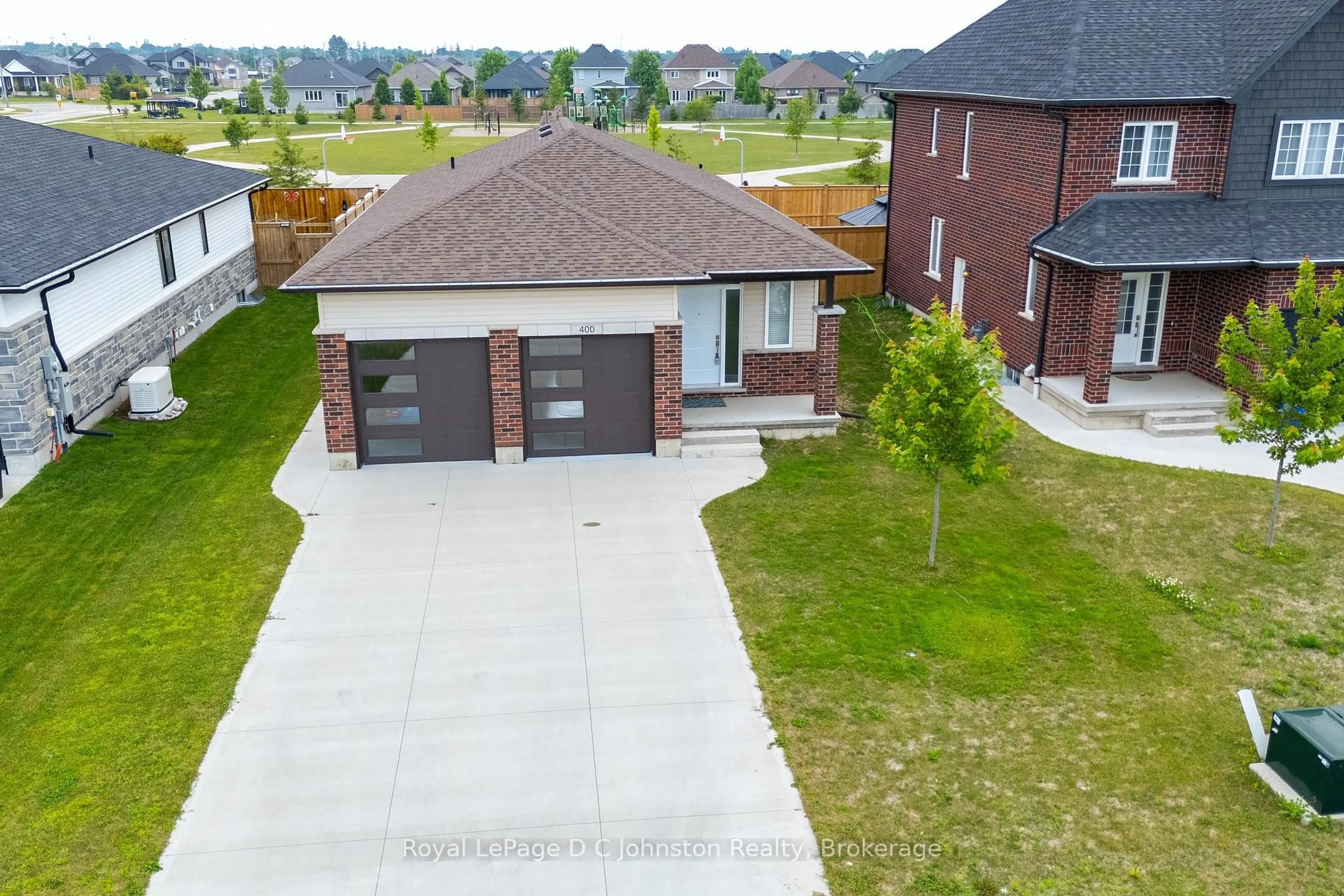 A pic from outside/outdoor area/front of a property/back of a property/a pic from drone, street for 400 Mary Rose Ave ##1 & #2, Saugeen Shores Ontario N0H 2C3