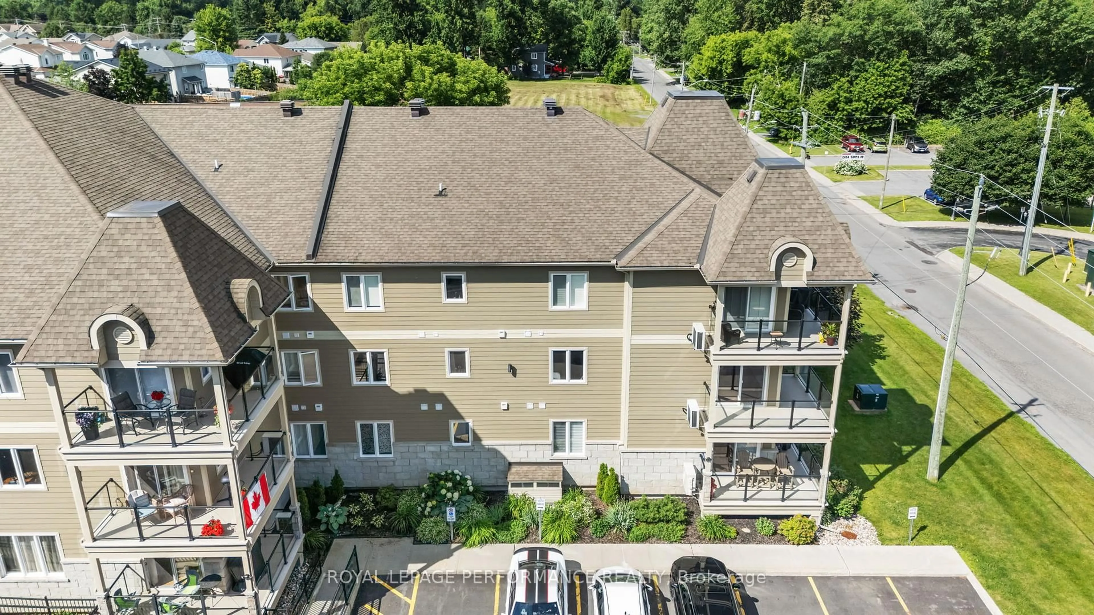 A pic from outside/outdoor area/front of a property/back of a property/a pic from drone, city buildings view from balcony for 476 Church St #202, Russell Ontario K4R 0C2