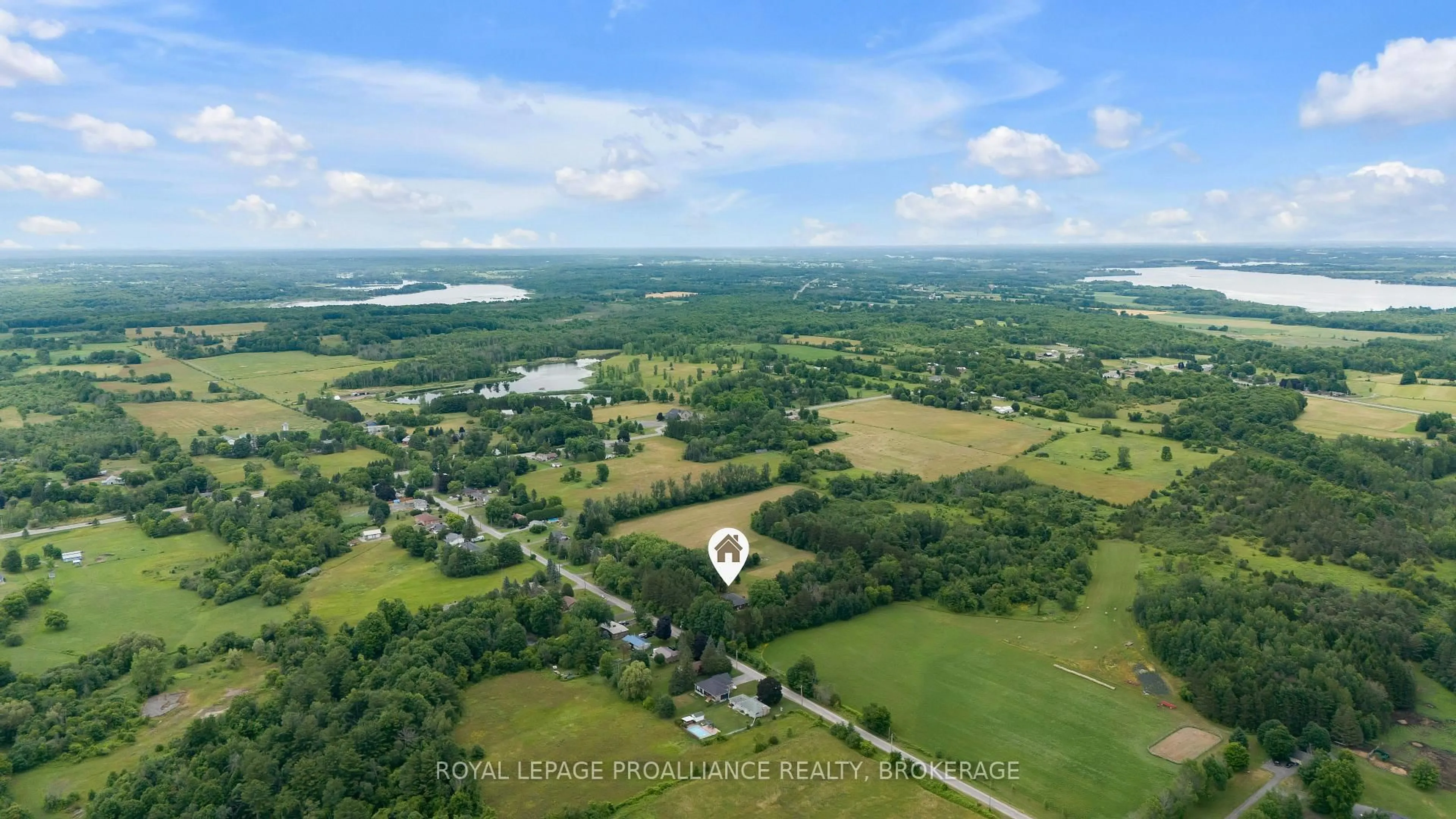 A pic from outside/outdoor area/front of a property/back of a property/a pic from drone, water/lake/river/ocean view for 2172 McKendry Rd, Kingston Ontario K0H 1S0