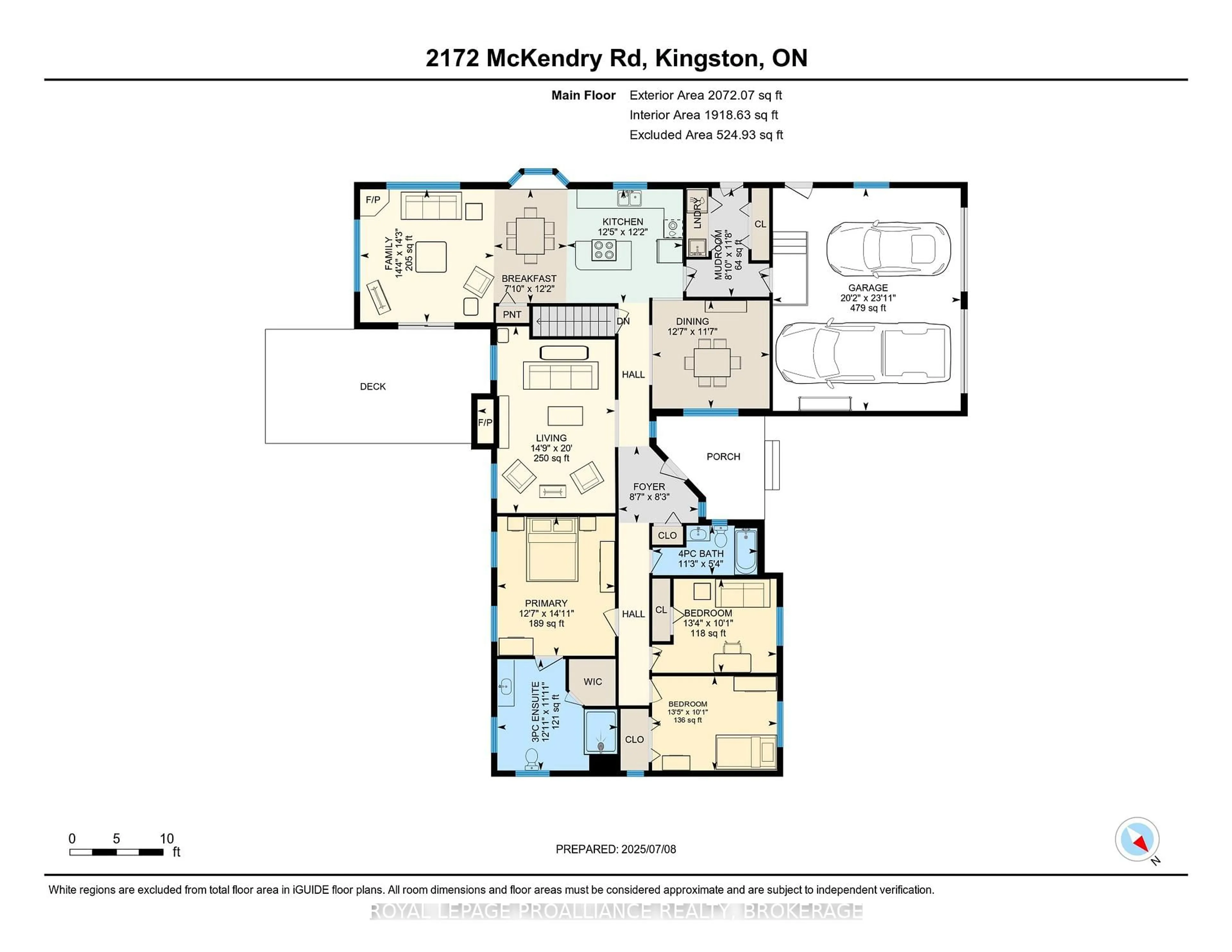 Floor plan for 2172 McKendry Rd, Kingston Ontario K0H 1S0