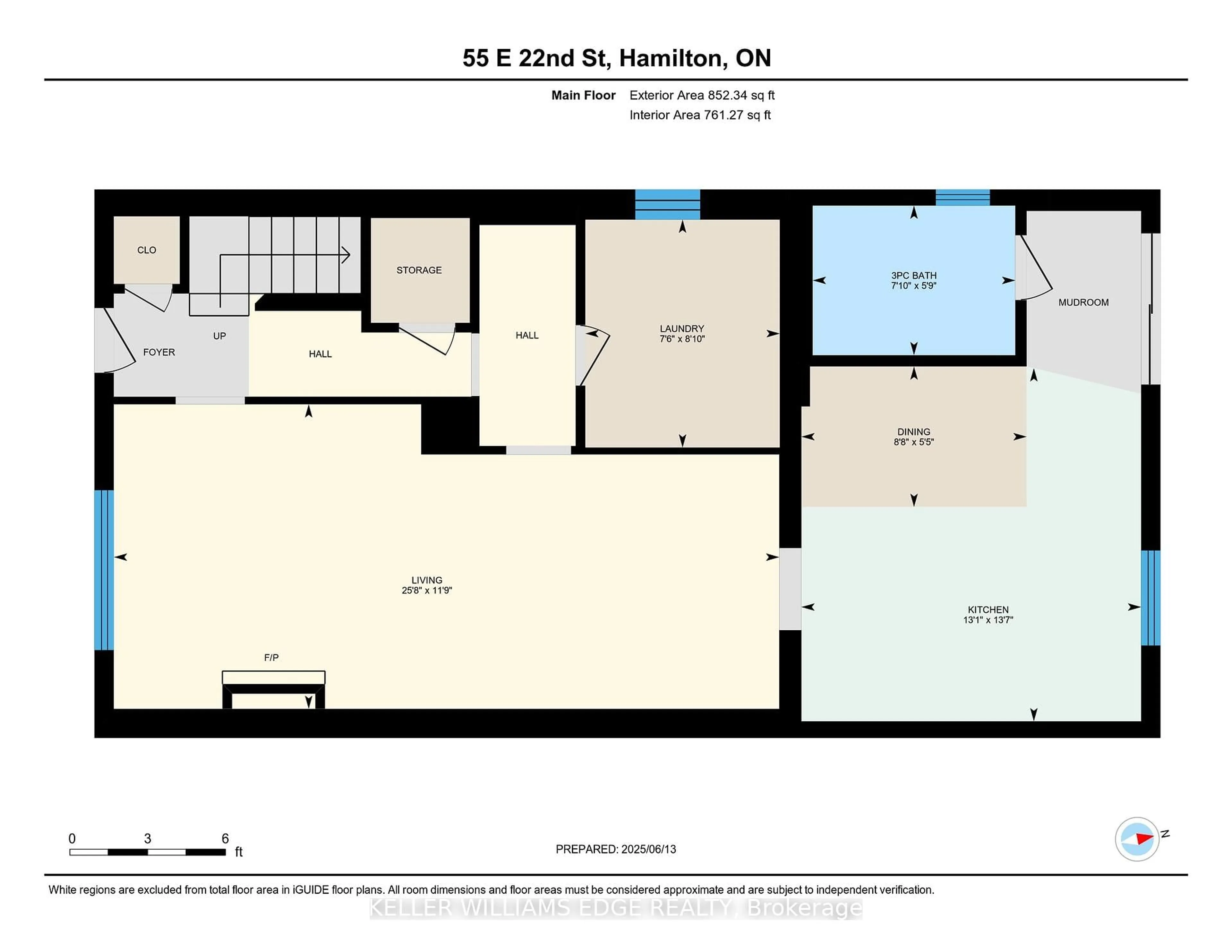 Floor plan for 55 East 22nd St, Hamilton Ontario L8V 2V4