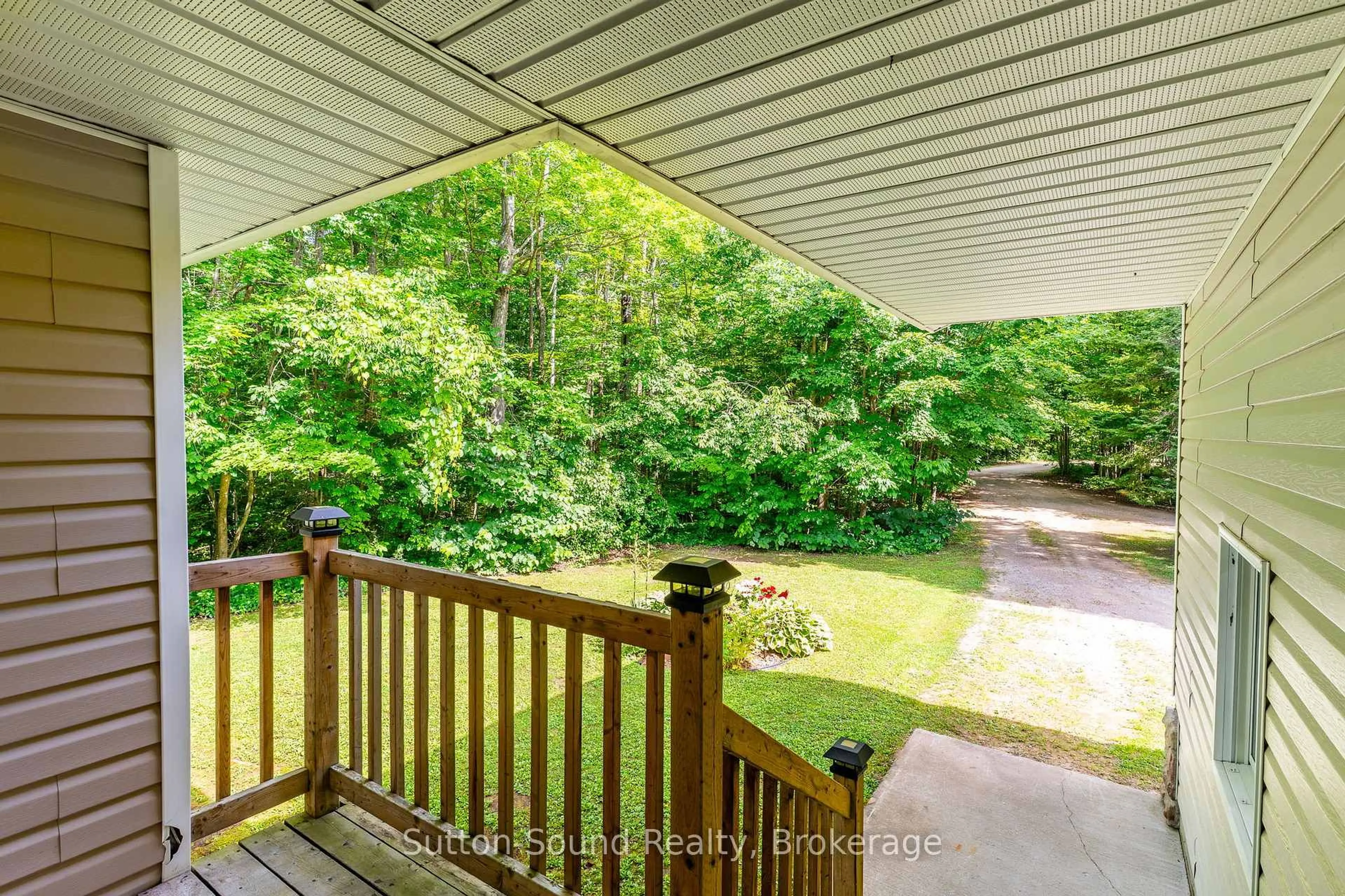 Patio, forest/trees view for 275 Centre Diagonal Rd, South Bruce Peninsula Ontario N0H 2T0